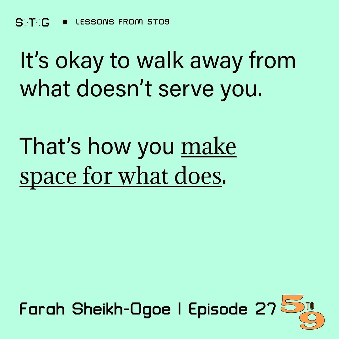 😮&zwj;💨 @fshake 

🎧27: Building A Non-Linear Career // Farah Sheikh-Ogoe (Brand Manager at @meta, Co-Founder at @notes_intl, Travel Advisor at @hellofora)
 is OUT NOW! 

#5to9pod #life&nbsp;#selfimprovement&nbsp;#selfhelp&nbsp;#work&nbsp;#inspo&nb