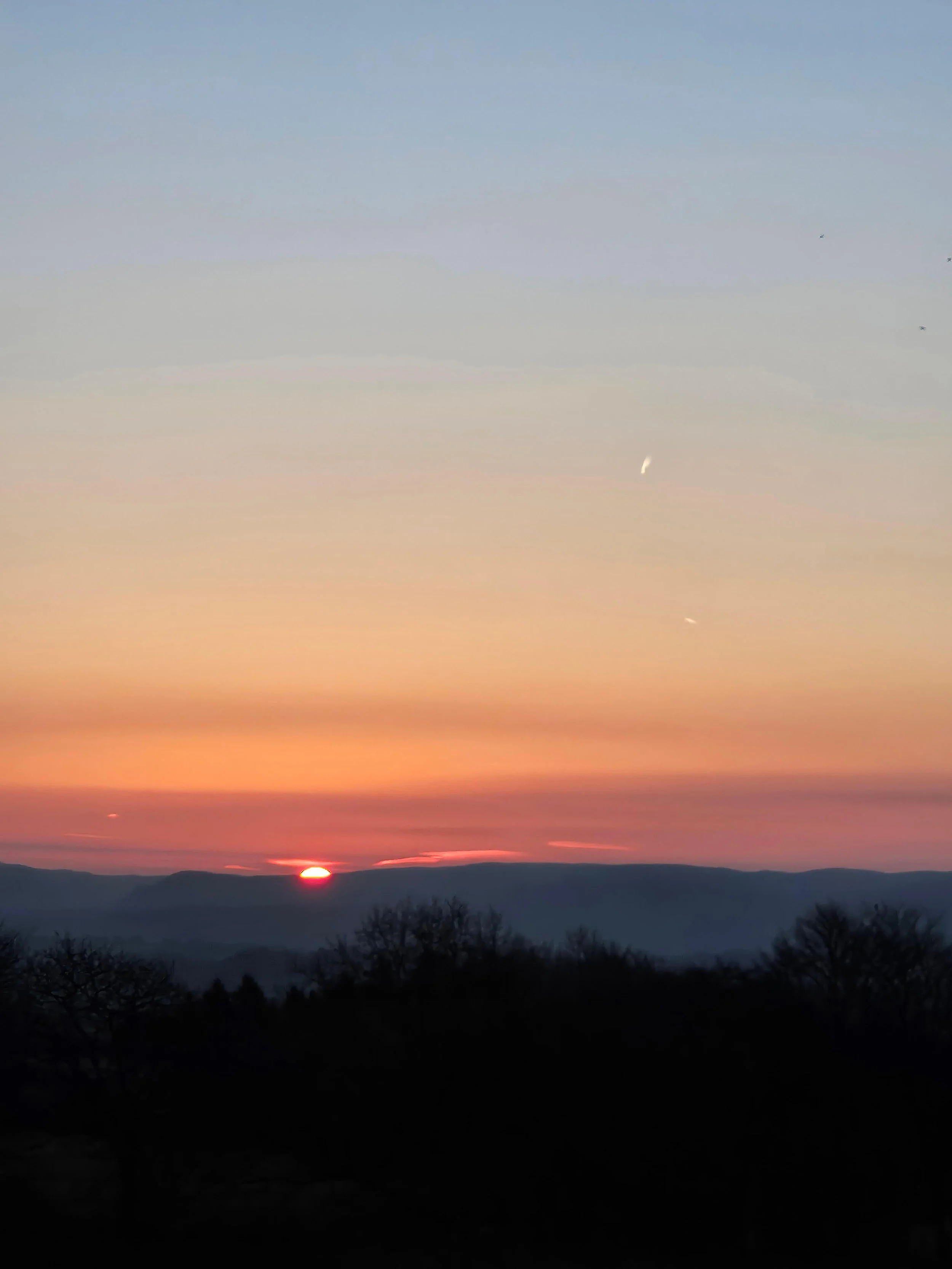 Sunrise in Wales as seen from artist residency