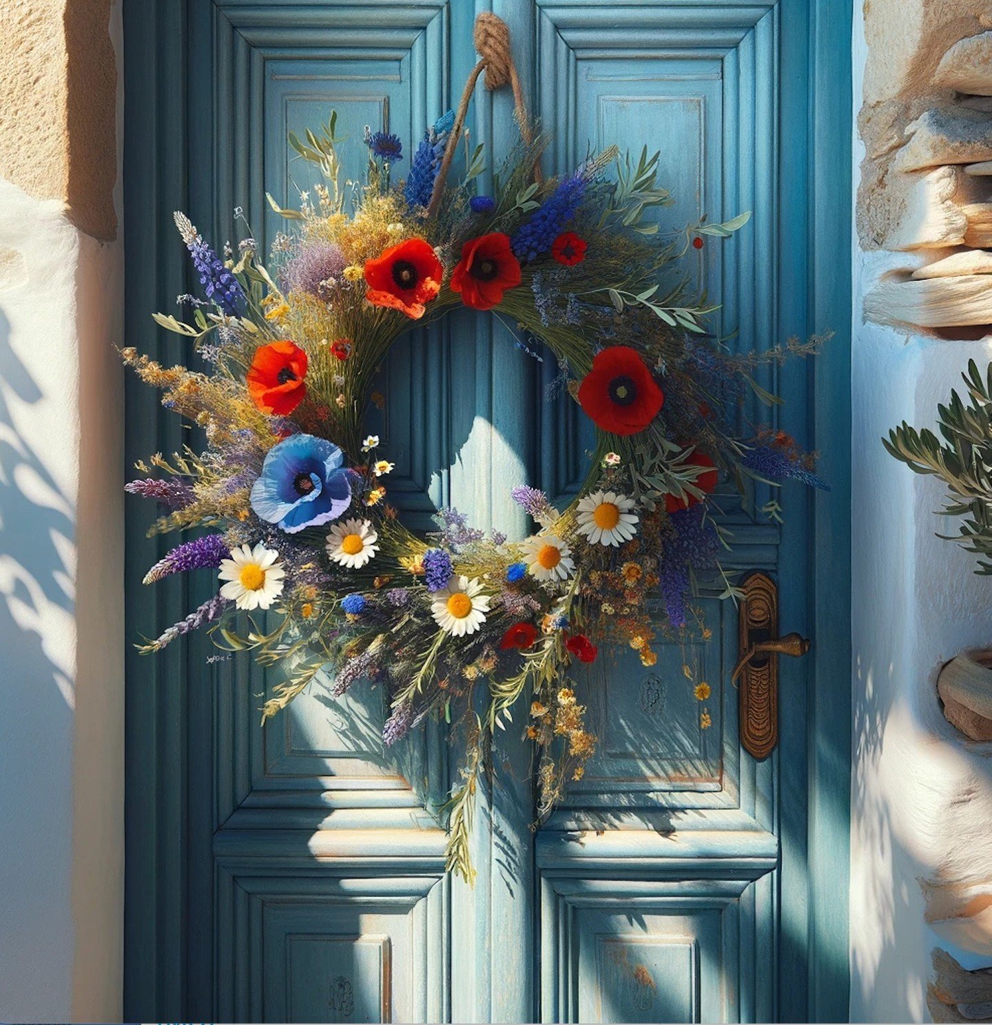 Today in Greece we celebrate the custom of Protomagia, rooted in ancient Greece, as it heralds spring, nature, and flowers. 🌸 Wildflower wreaths, hand-picked and lovingly arranged, grace the doors of many homes, welcoming the bounty of nature. 🌿 Th