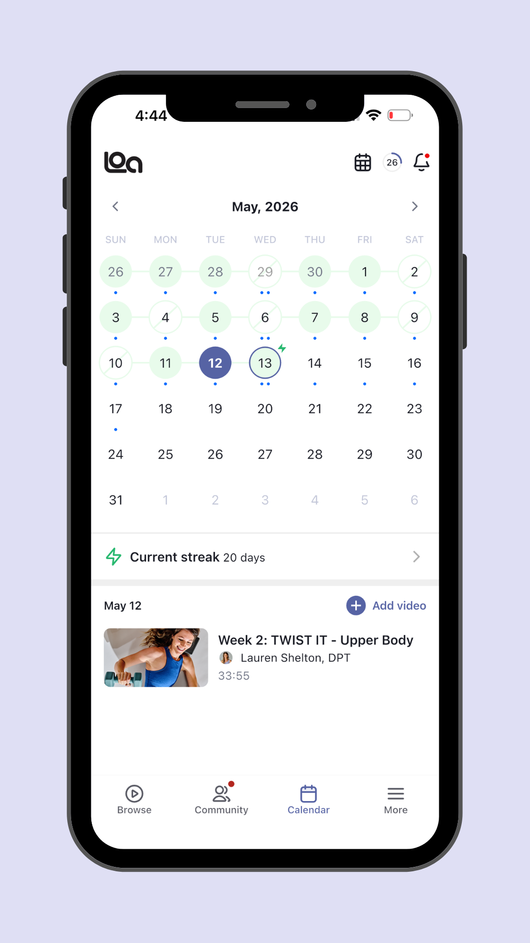 Loa App Calendar