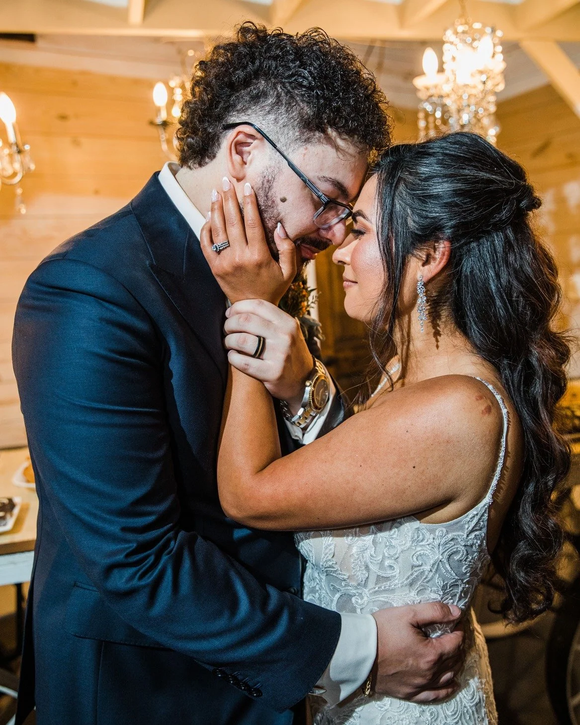 Some of the best wedding moments happen in the in-between 🤍

The quiet moments before the ceremony. The final touches on the tables. The way the chandeliers glow once guests begin to arrive. The first few minutes together after saying &ldquo;I Do.&r