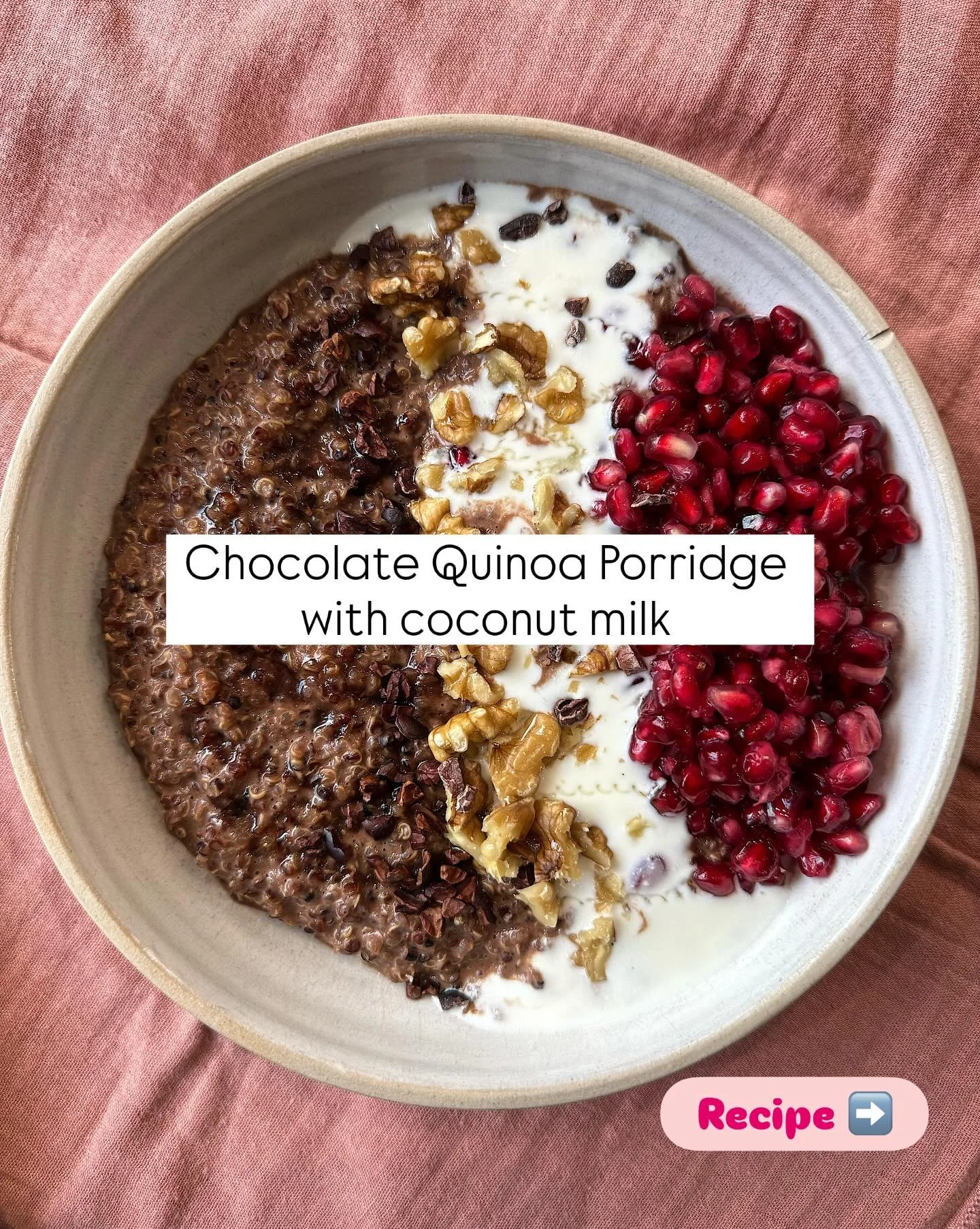 ✨Chocolate Quinoa Porridge✨⬇️

A nourishing twist on your morning bowl, creamy, chocolatey, and packed with brain-loving goodness 🍫💫

This porridge combines the wholesome power of quinoa with the indulgence of cacao for a breakfast that fuels both 