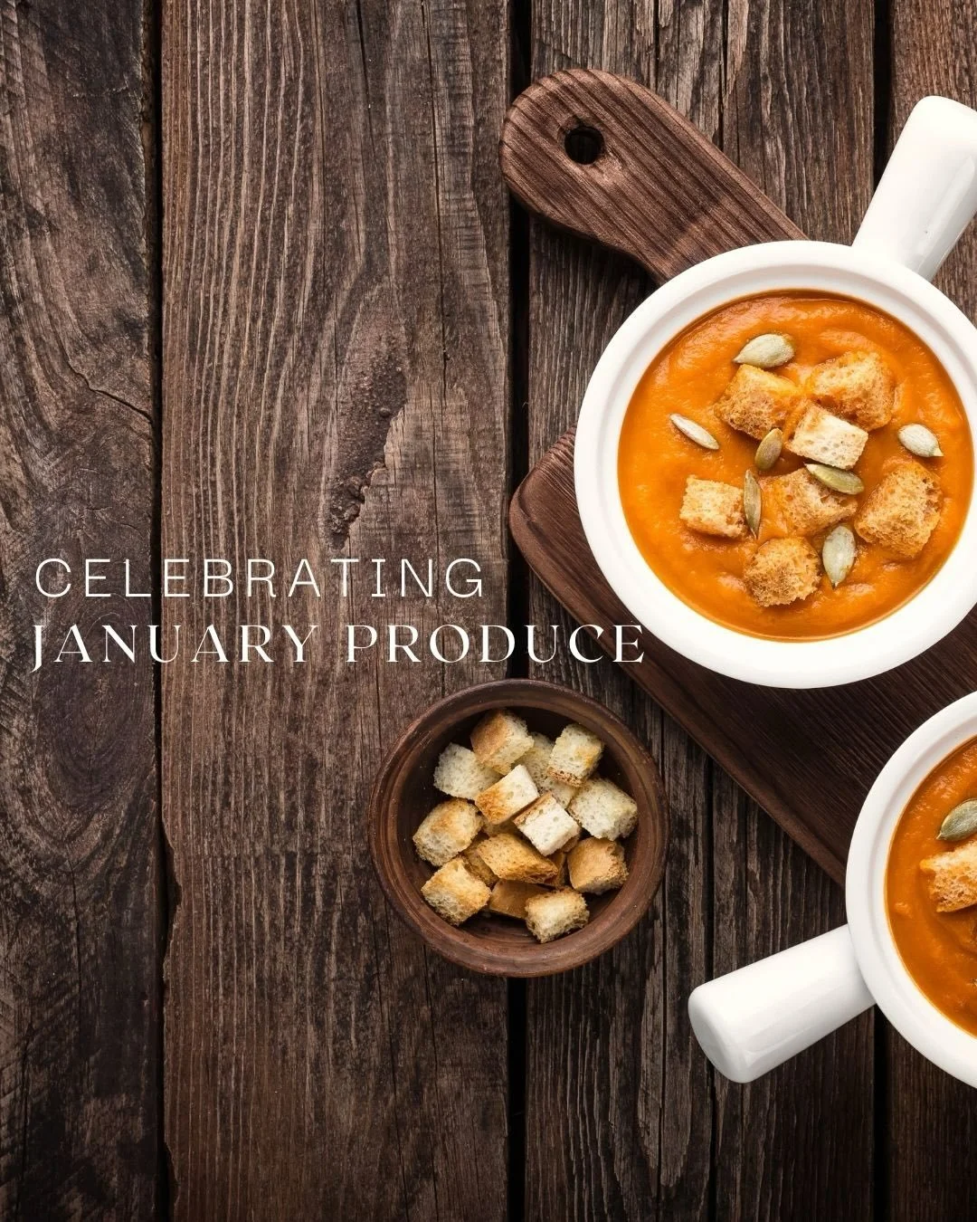 ✨ Hello January &mdash; new year, fresh produce, full bowls ✨

This is the season of real comfort food:
steaming soups, slow-cooked stews, and antioxidant-packed smoothies that love your immune system.

🥕 Root veg in their prime:
carrots, parsnips, 