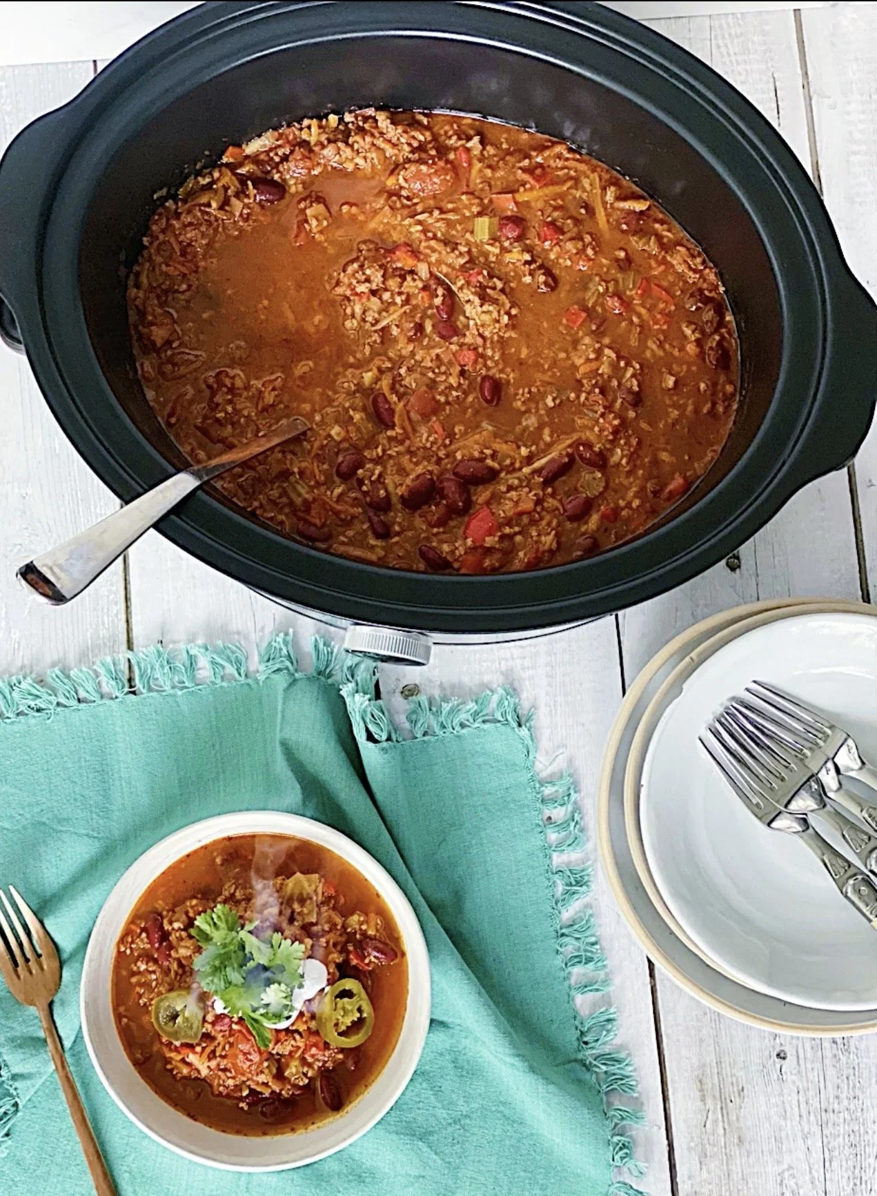 Slow Cooker Plant Packed Chilli 