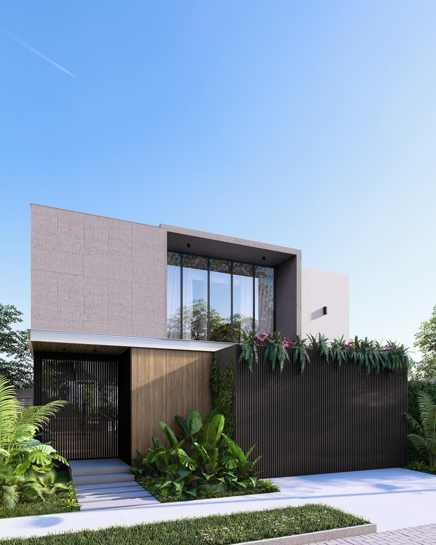 casa 18 //
punta barranca r5

la composici&oacute;n de sus fachadas busca equilibrarse a trav&eacute;s de su materialidad: hormig&oacute;n, maderados y superficies lisas. 

un proyecto con fines inmobiliarios que busca la privacidad del usuario y cum