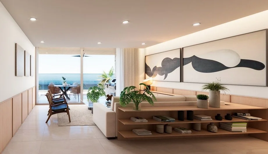 Regatta
// dpto 3A
Se caracteriza por su dise&ntilde;o fluido, donde sala, comedor, cocina y balc&oacute;n se integran. Con una paleta de tonos suaves y abundante luz, cada rinc&oacute;n invita al usuario, en di&aacute;logo con vistas al mar.

#jpcos