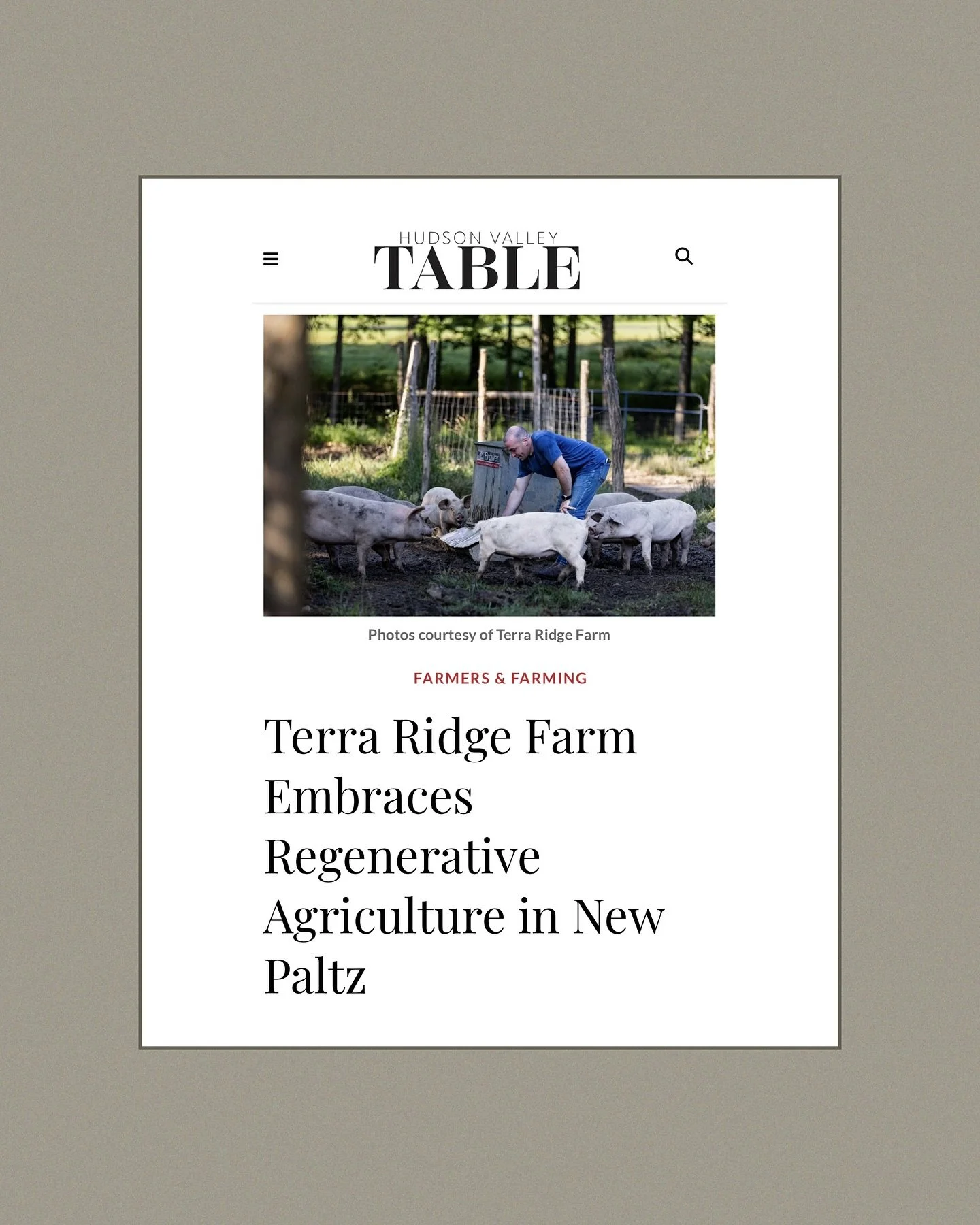 Thank you @valleytable for capturing our story so beautifully. We&rsquo;re grateful for the chance to share our love of food and farming with the community. Read the full article on their website!