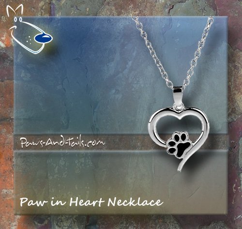 Small Initial and Heart Shaped Paw Print Charm Necklace in Sterling Silver,  Heart Charm, Cat Necklace, Dog Necklace, Mother's Day - Etsy | Paw jewelry,  Dog jewelry, Paw print charm