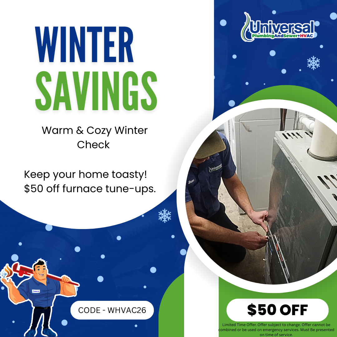 Universal Plumbing & Sewer HVAC service discount coupon