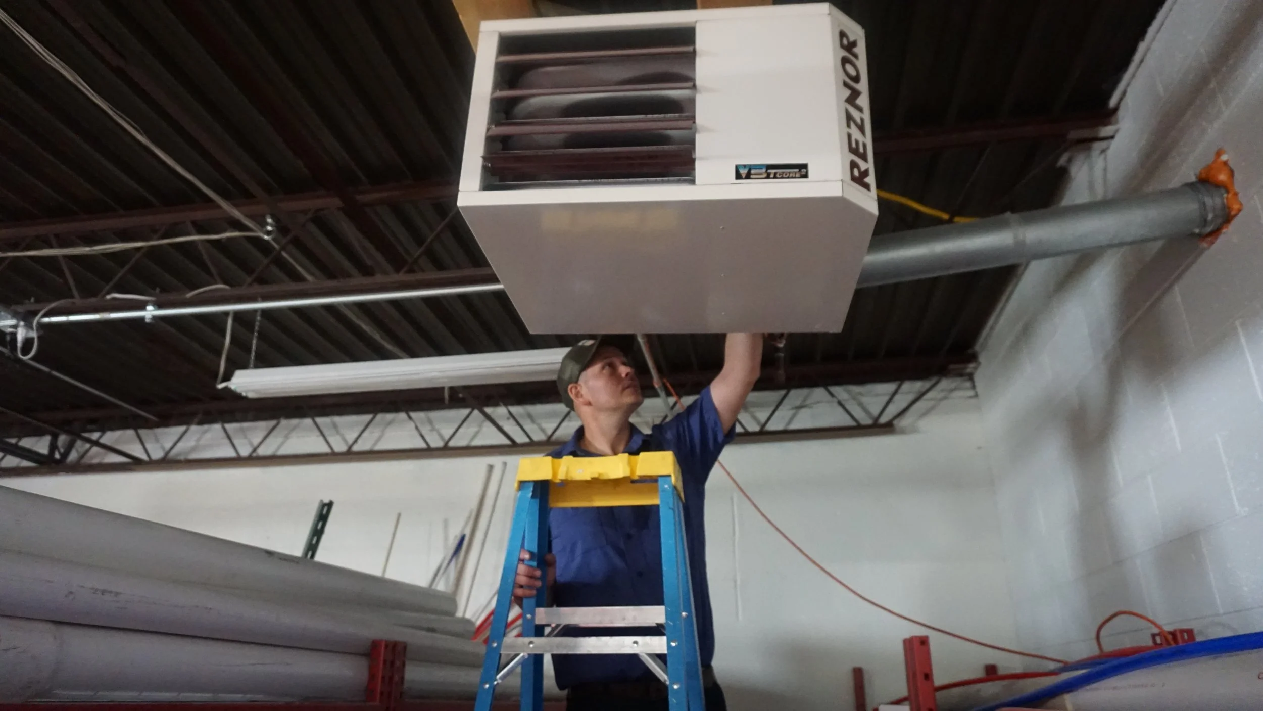 Ductless mini split heating and cooling system installation