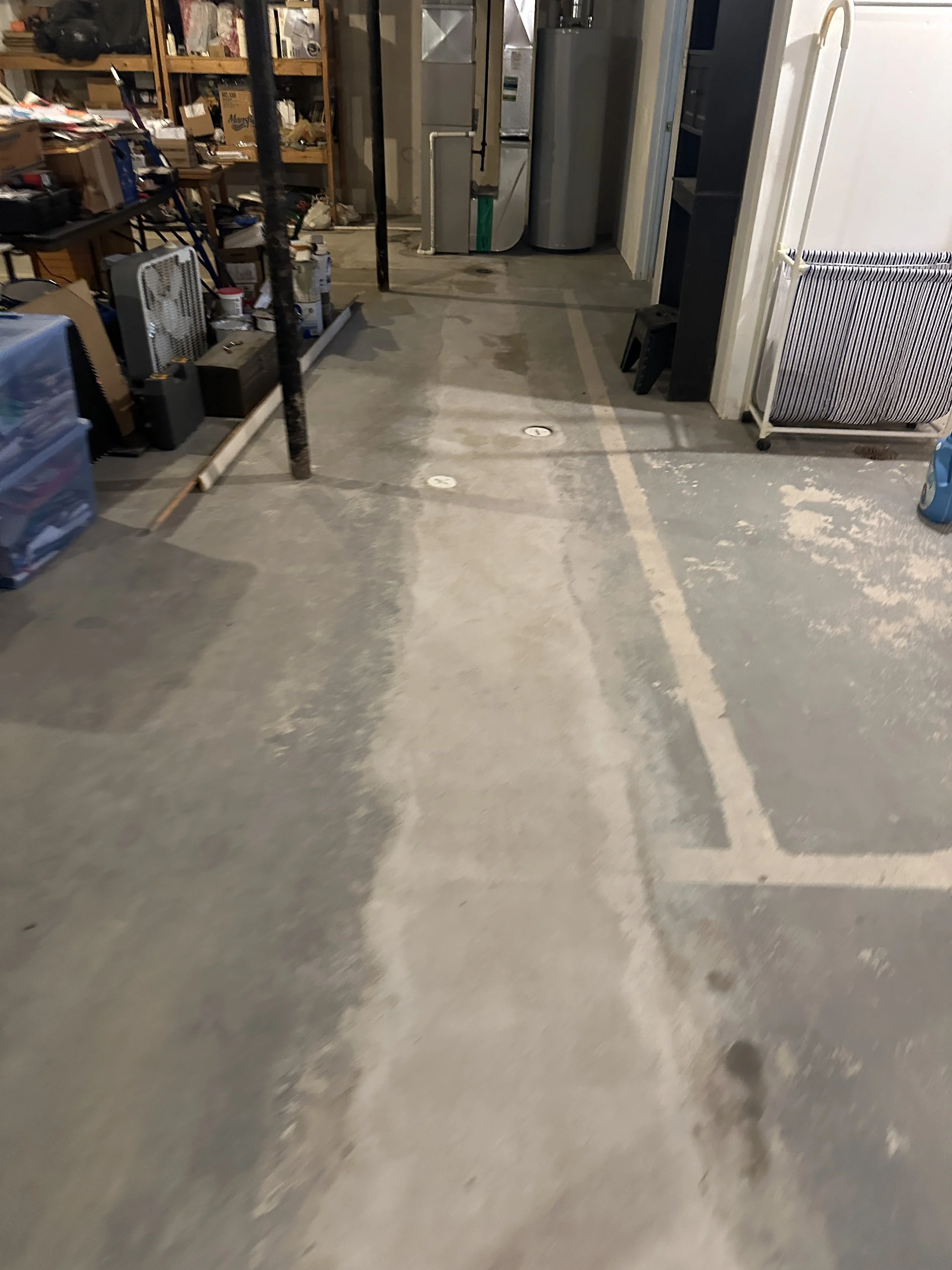 Custom basement drainage system installed in Rochester Hills to improve groundwater collection and prevent flooding.