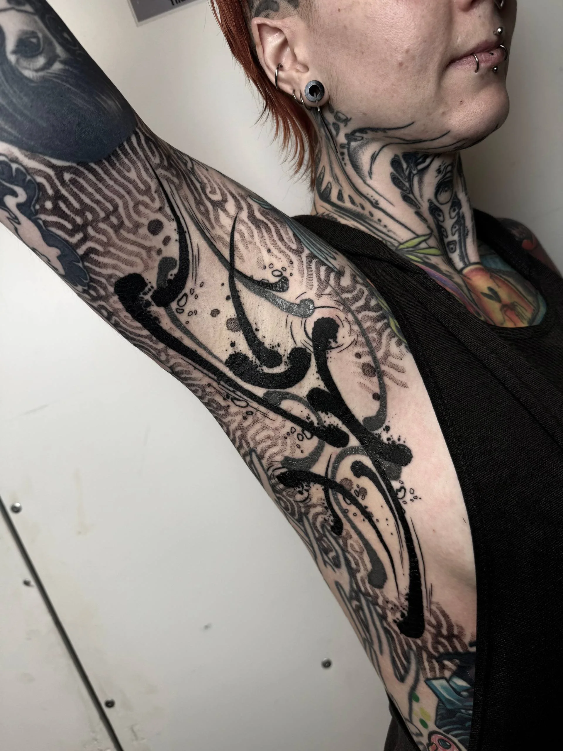 Polymorph armpit tattoo by Harrison brewer 