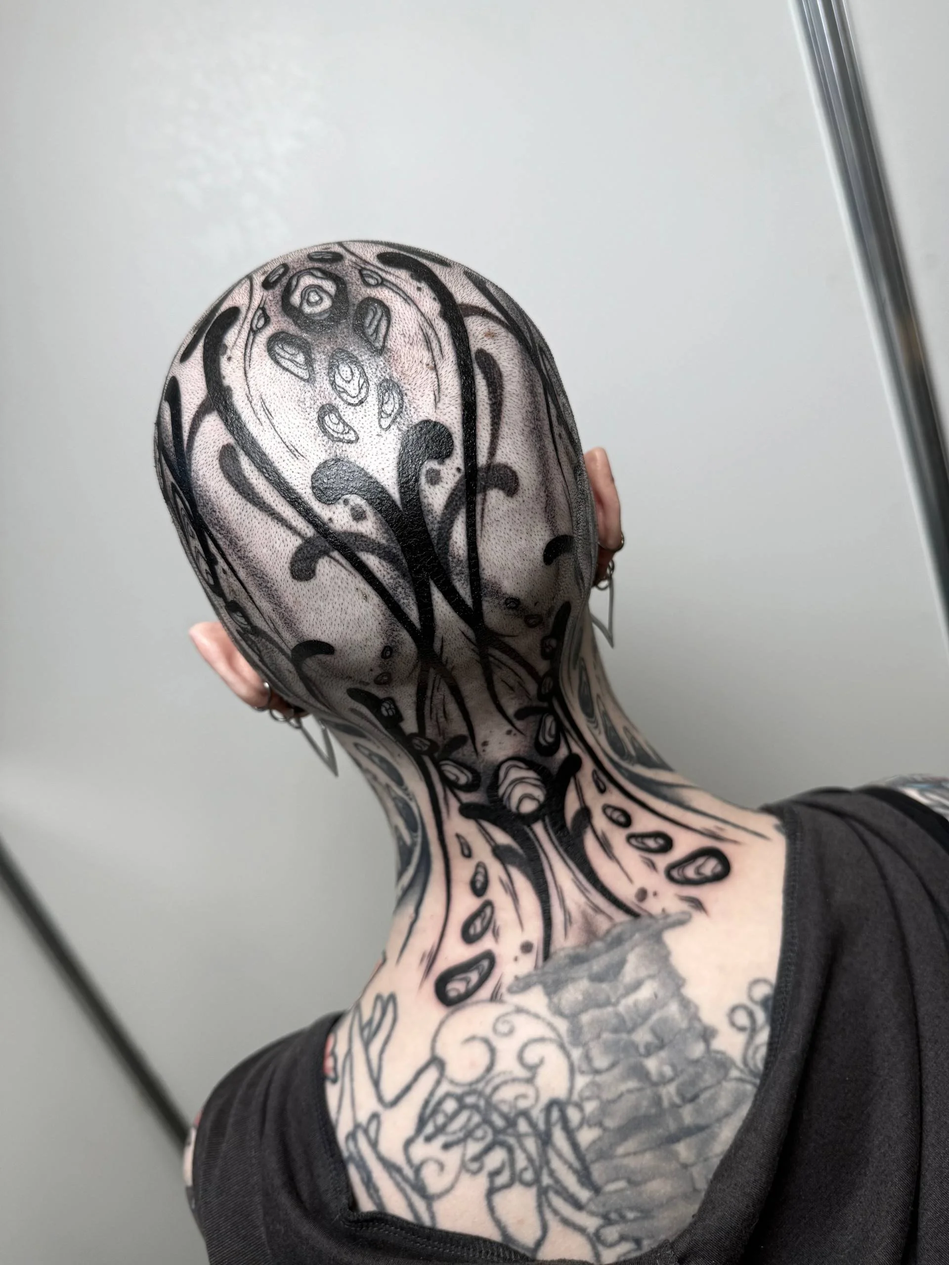 Polymorph ornamental head tattoo Birmingham 