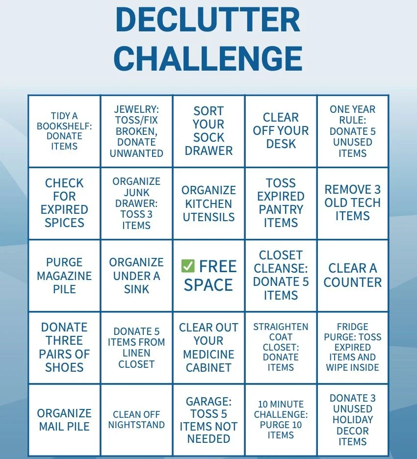 Sometimes you just need a little motivation. Spring is here, and it's the perfect time to refresh your space! 💐✨ Here is a fun way to tackle a small organizing task each day. . From clearing out expired spices to sorting your sock drawer, these quic