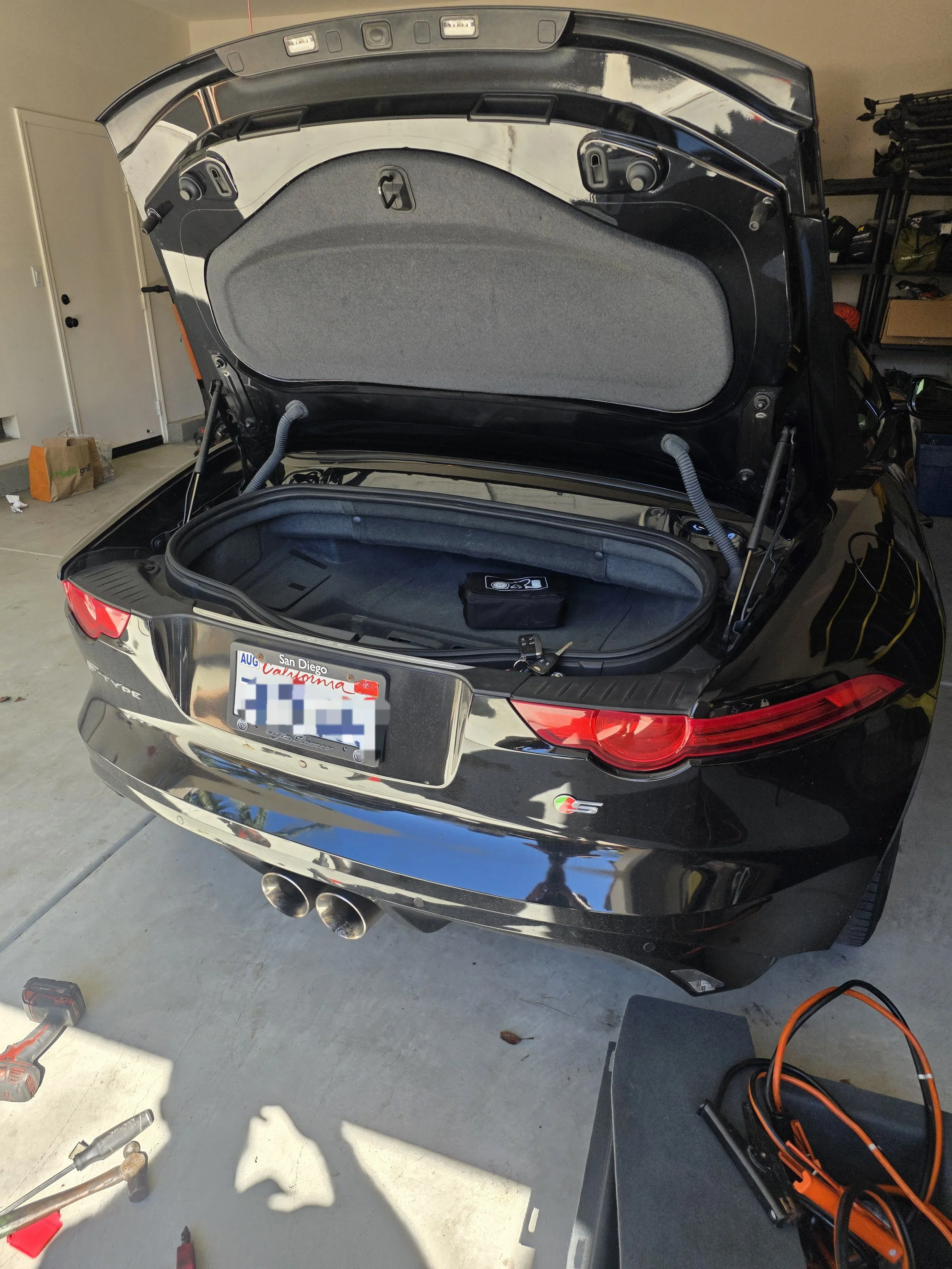 Battery Replacement on a 2014 Jaguar F-Type in Carlsbad, CA