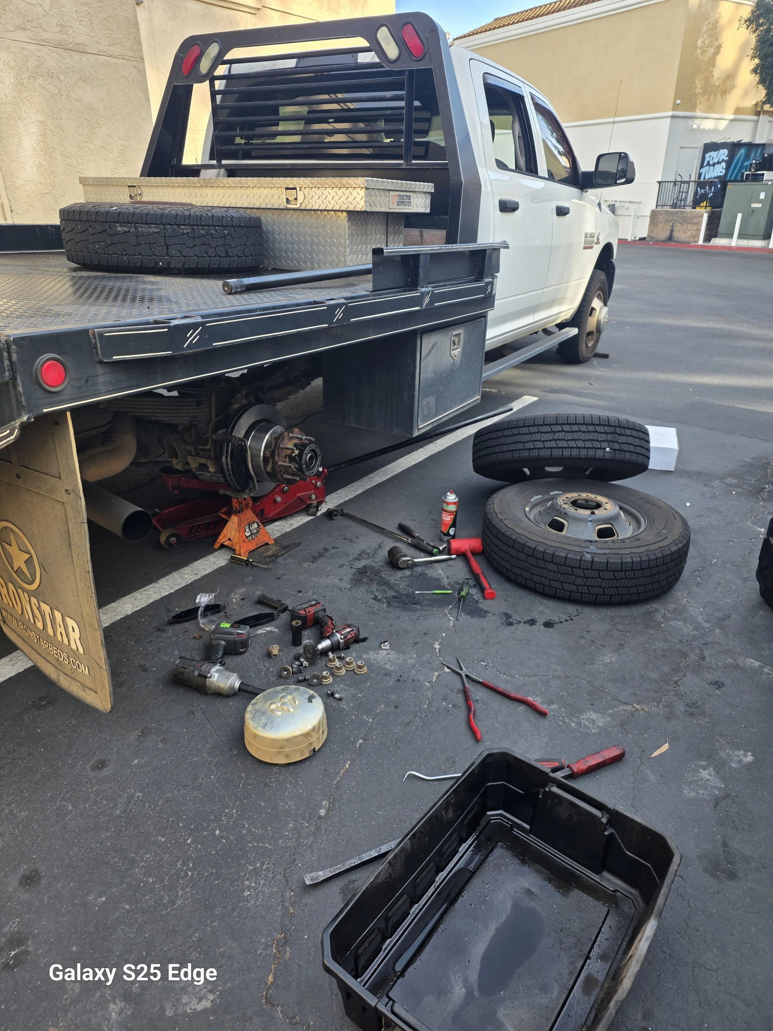 Rear Brake Repair on a Dodge Ram 3500 Dually in Oceanside, CA
