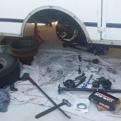 Chevrolet Dually Service truck rear brake repair