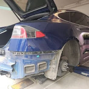 Telsa brake repair and hitch install