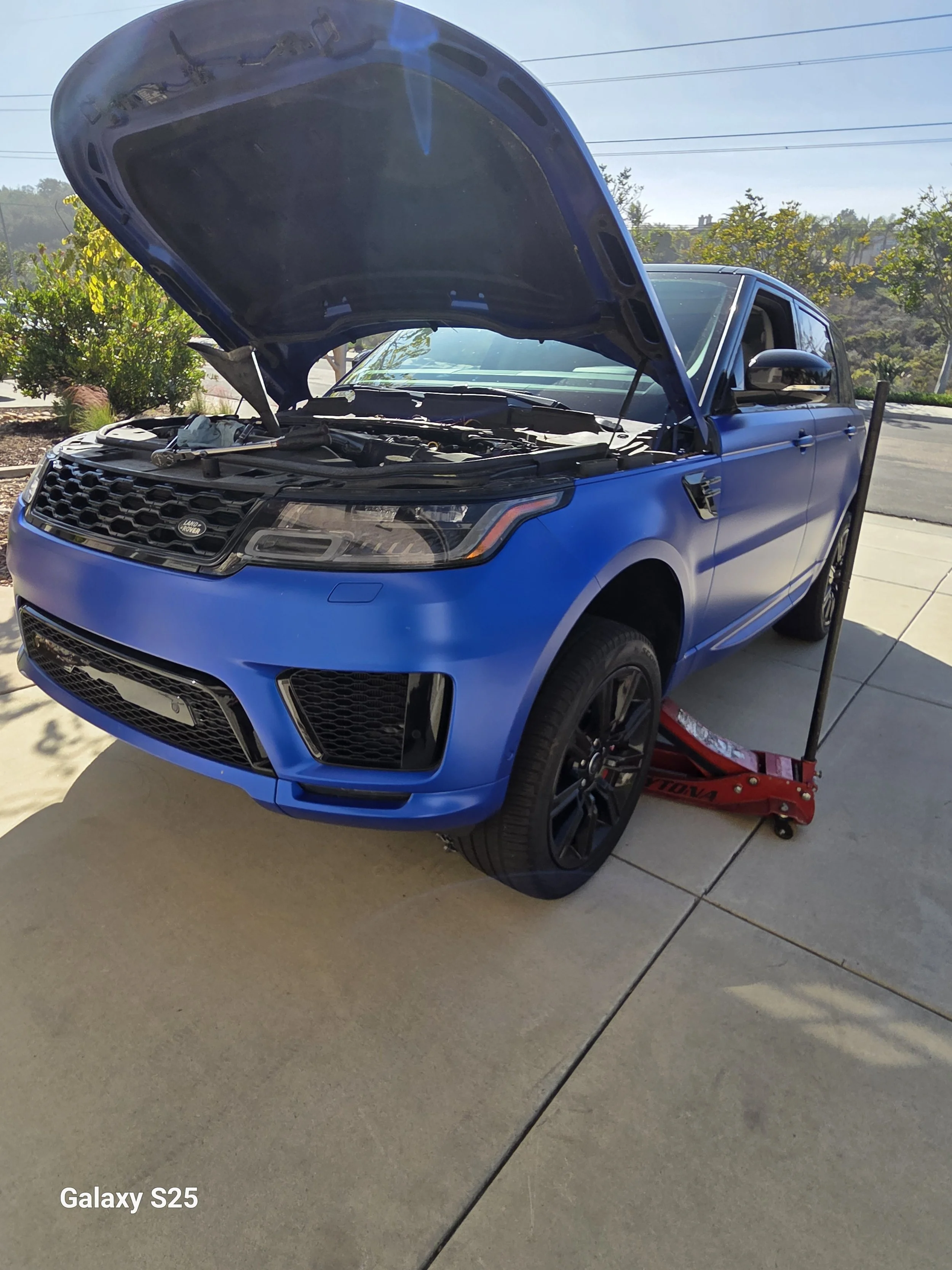 Land Rover coolant and oil service