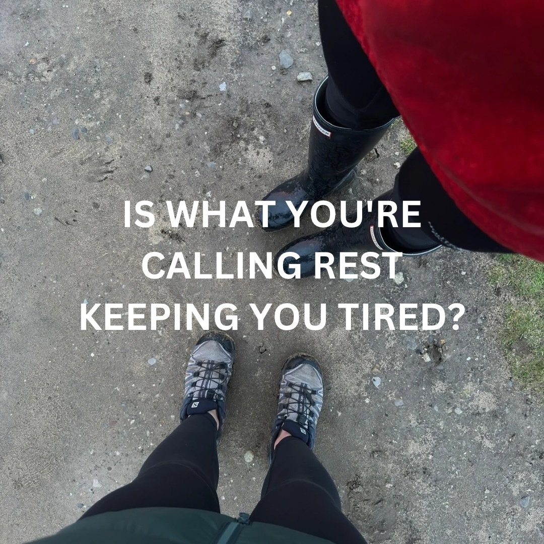 You&rsquo;re exhausted. So you&rsquo;re &ldquo;resting.&rdquo;

Netflix until 1am. Scrolling to &ldquo;wind down.&rdquo; Wine to take the edge off. Sleeping in on Saturday. Skipping breakfast because you&rsquo;re not hungry yet.

Feels restful, doesn