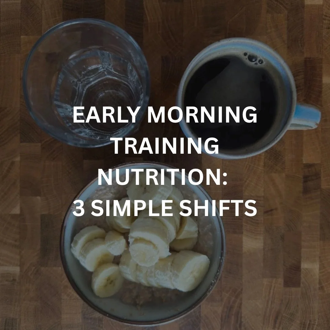 You know early morning training hits different when you&rsquo;re running on fumes and last night&rsquo;s dinner.

Stop pretending nutrition timing doesn&rsquo;t matter just because you&rsquo;re short on time. 

Three small shifts that&rsquo;ll stop y