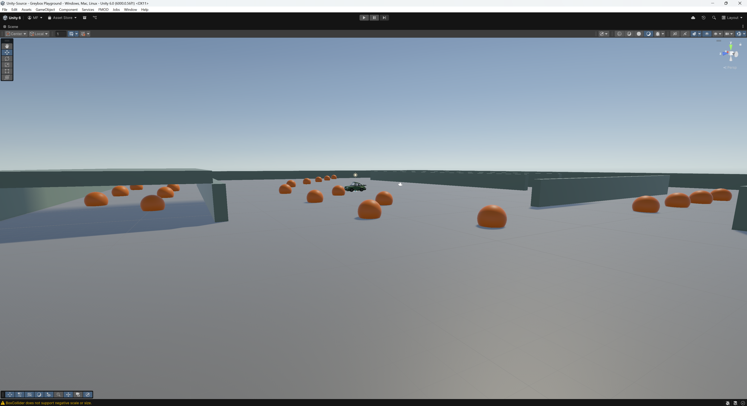 Started with a playground for the car to test in