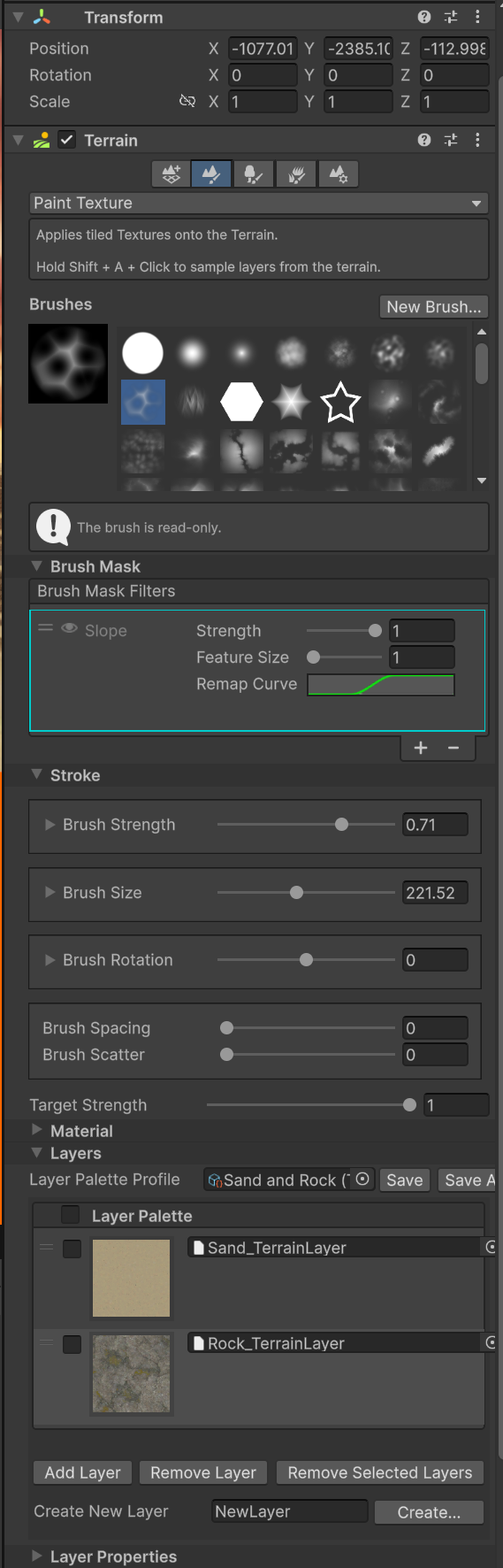 Learnt how to use the slope material application tool