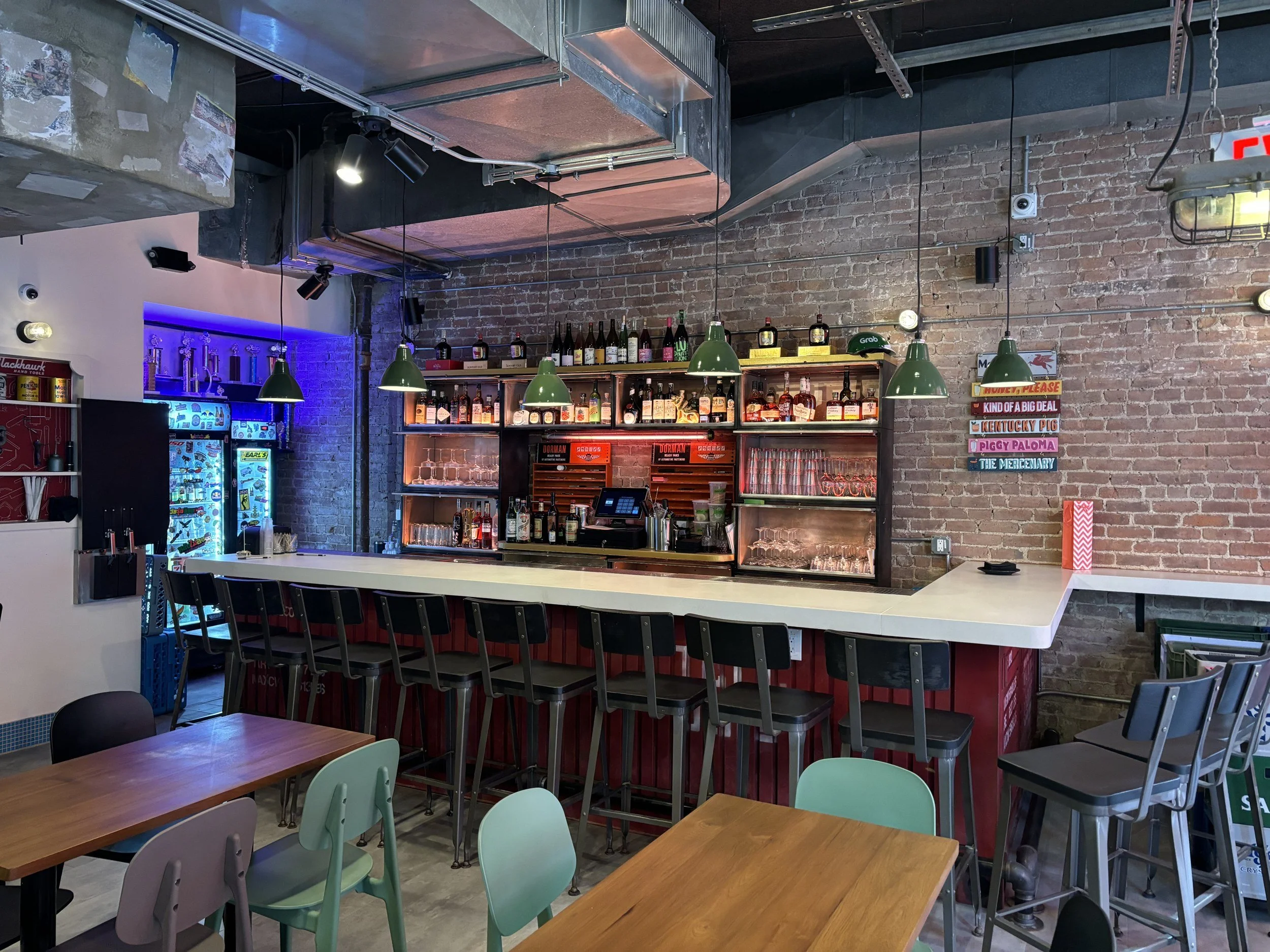 The bar at Pig and Khao on the Upper West Side