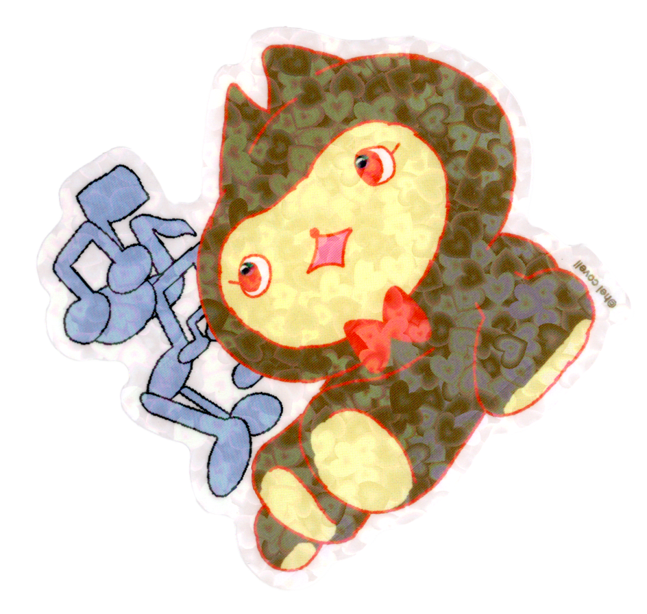 little bear holographic sticker