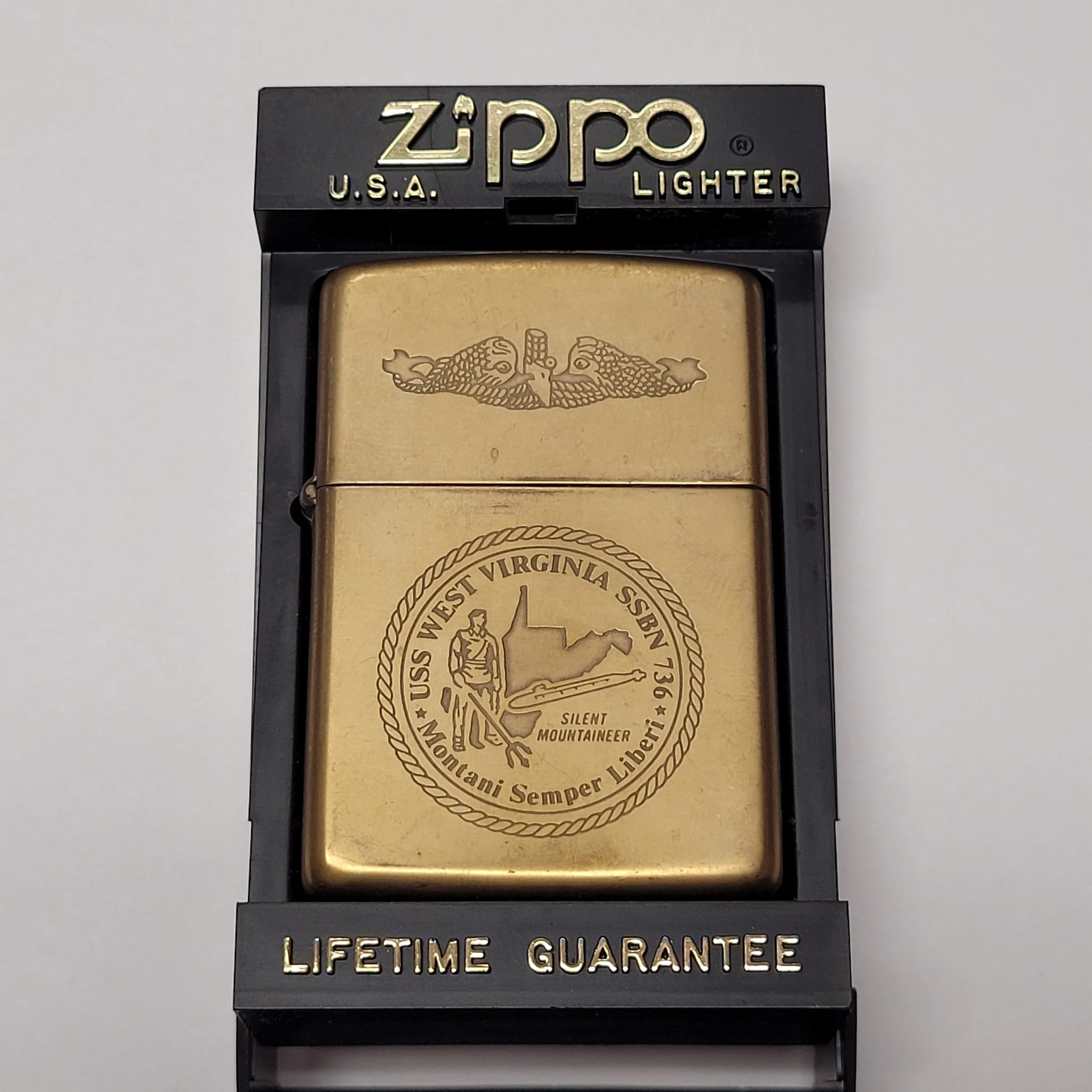 1994 Zippo USS West Virginia Military Lighter