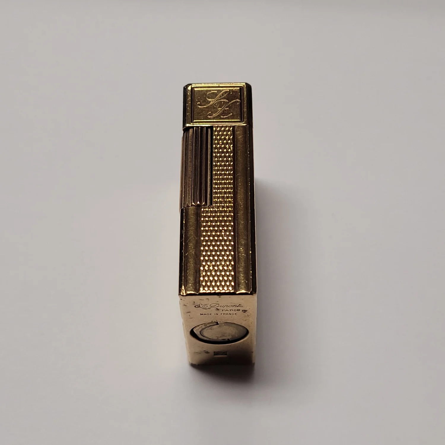 S.T. Dupont Ligne 1 Gold Plated Columns Design — Elegant Lighters 