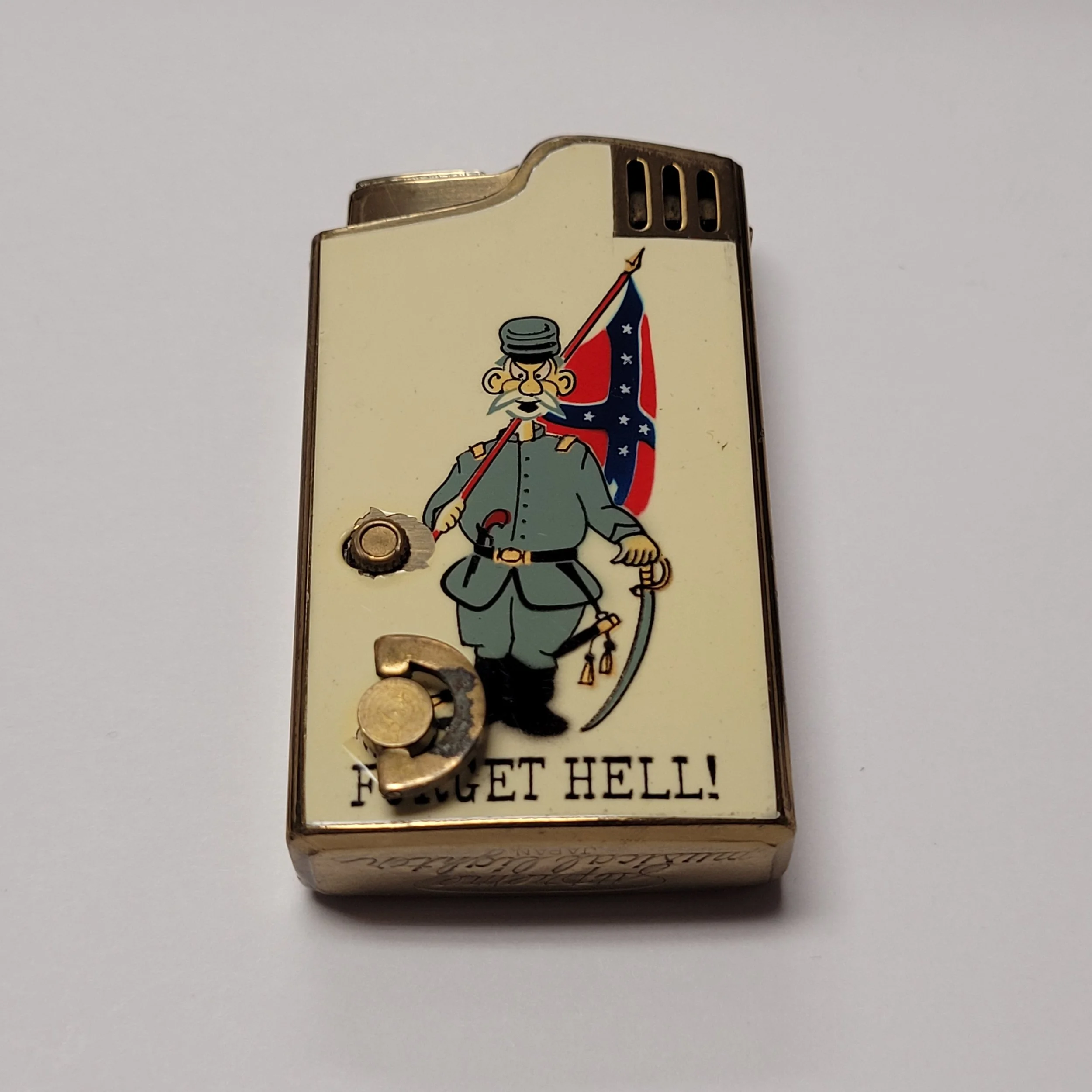 1950s Supreme Musical Lighter Confederate Flag
