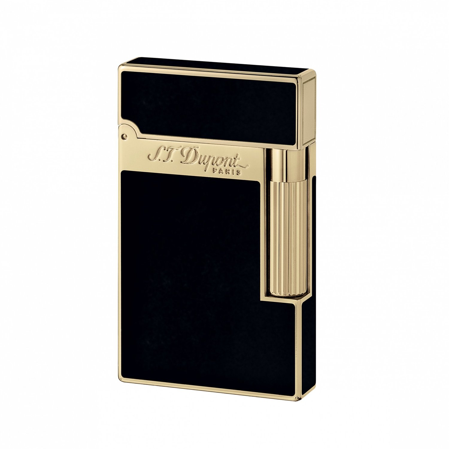 S.T. Dupont Ligne 2 Black Lacquer & Gold 16884 — Elegant Lighters 