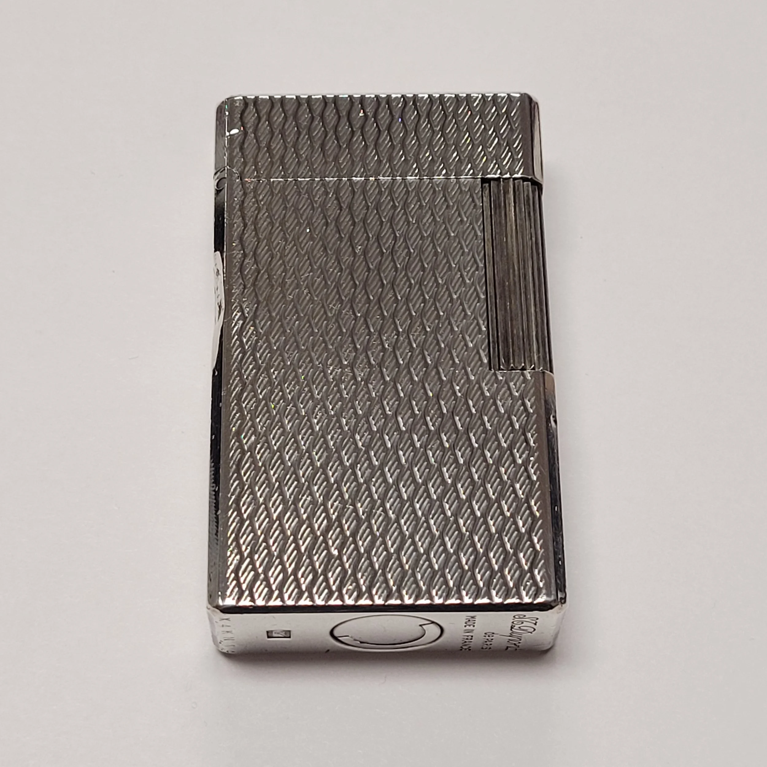 S.T. Dupont Ligne 1 Silver Plated Wavy Lines Lighter