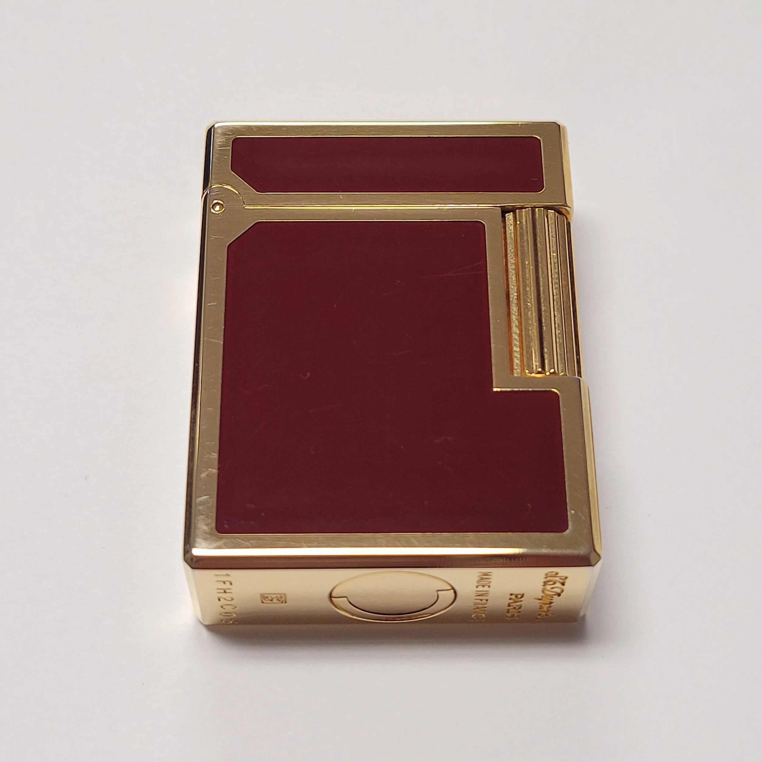 S.T. Dupont Ligne 1 Red Lacquer Gold Plated Lighter