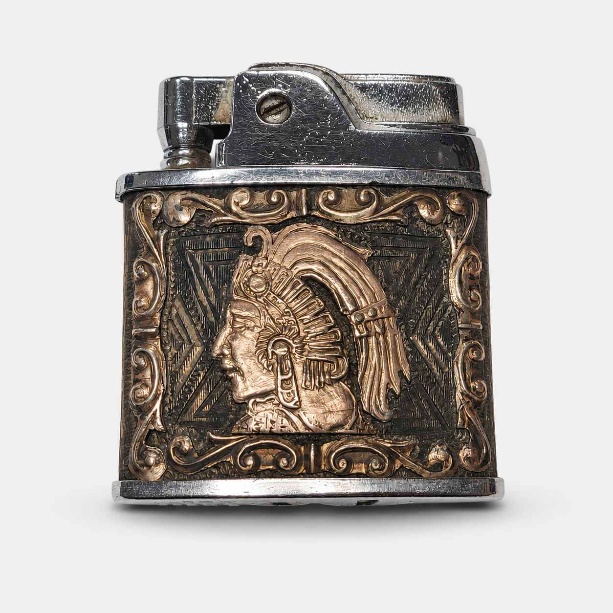 1950s Ronson Windsor Aztec Casing Lighter