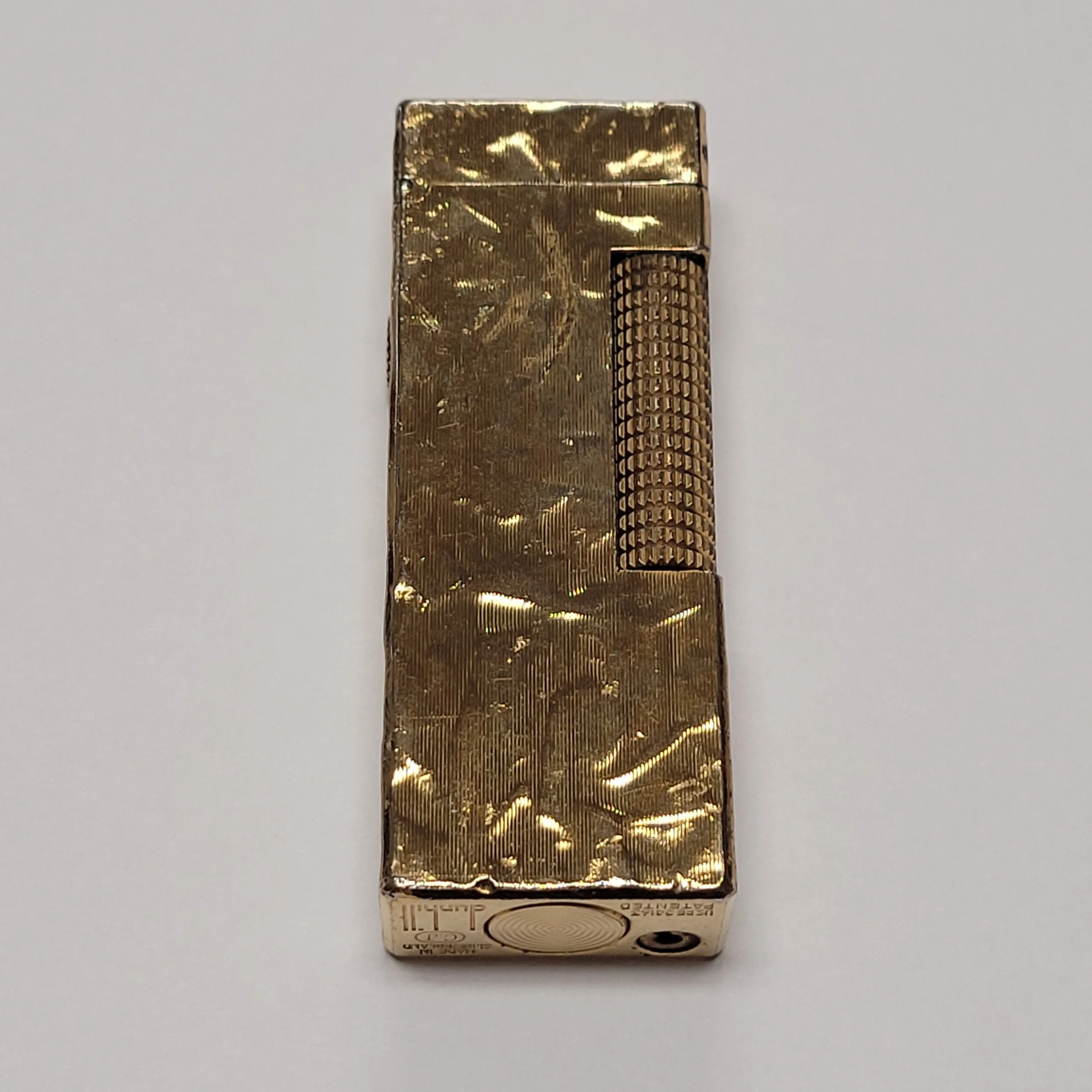 Alfred Dunhill Rollagas Coral & Gold Plated Lighter