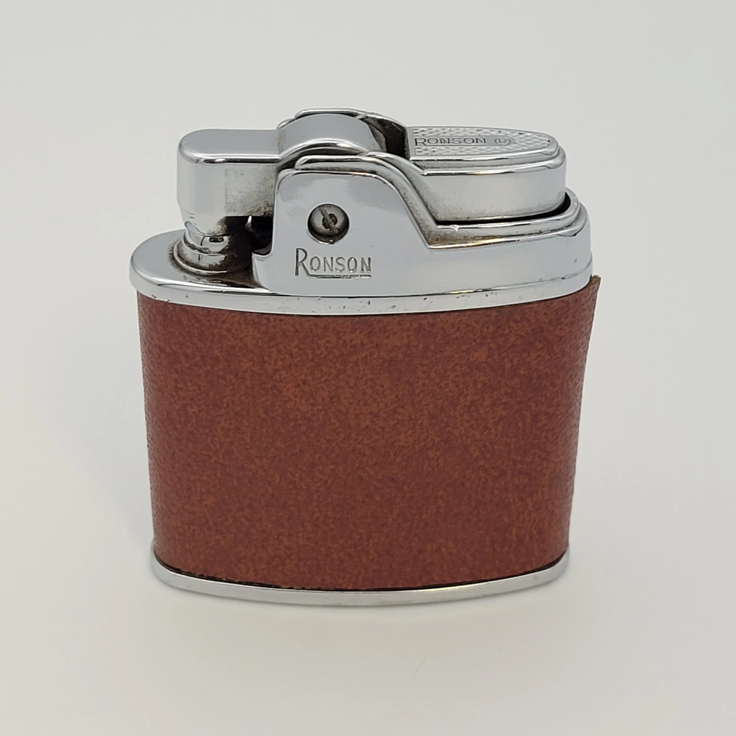 1950s Ronson Sport Brown Leatherette Lighter