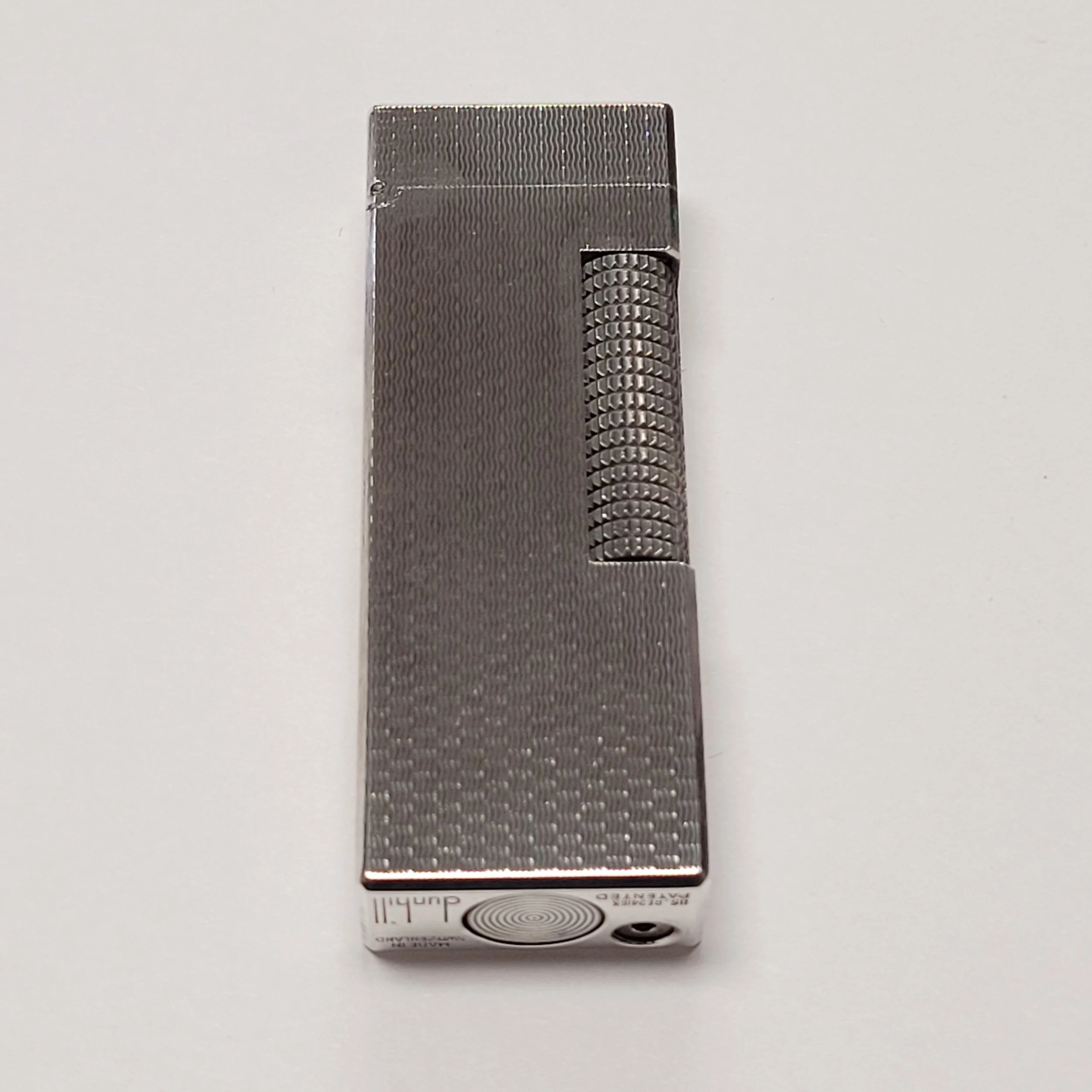Alfred Dunhill Rollagas Silver Plated & Basket Weave Lighter