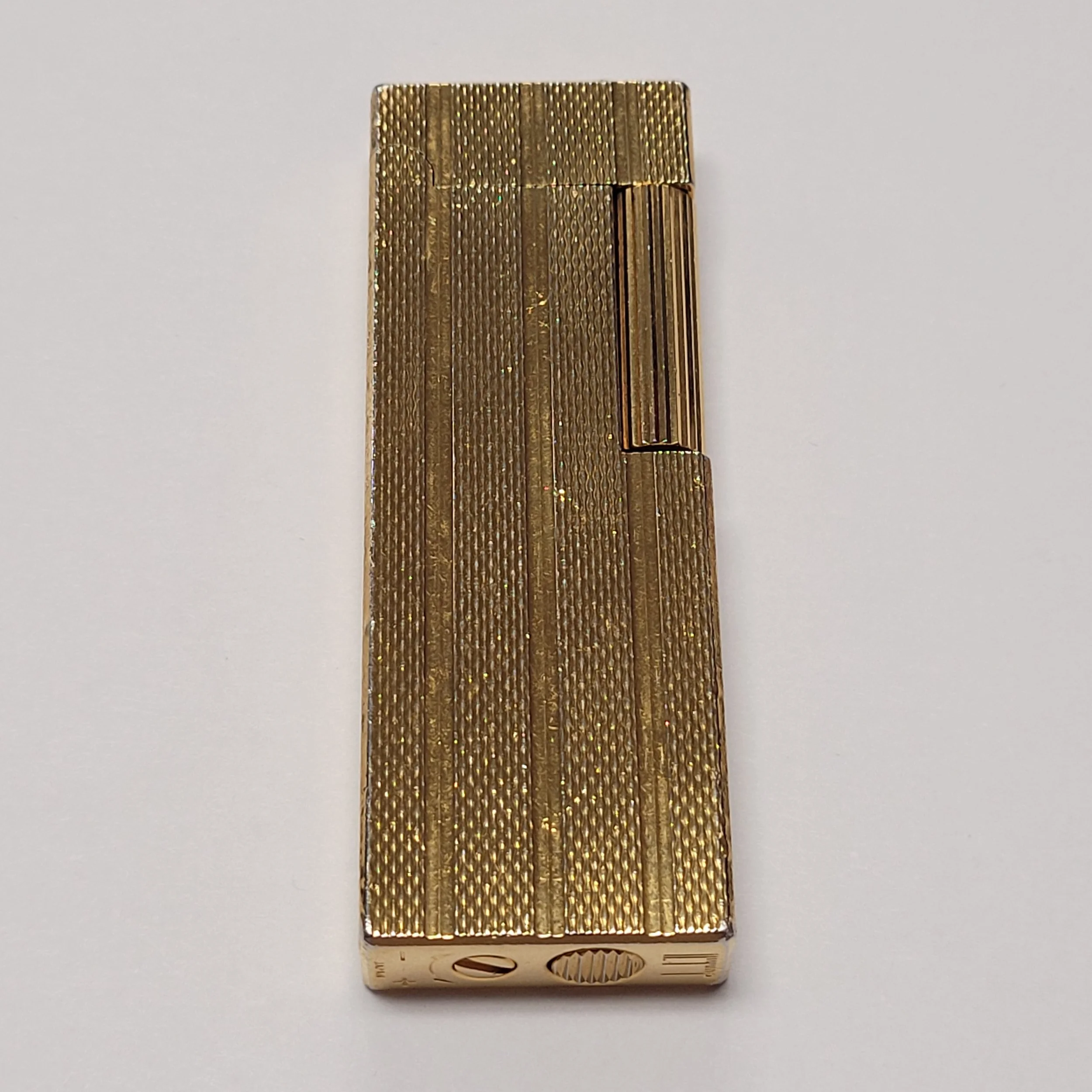 Alfred Dunhill Slimline Gold Plated Barley Lighter