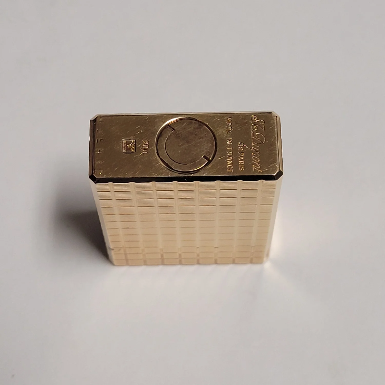 S.T. Dupont Ligne 1 Gold Plated Squares Design — Elegant Lighters 