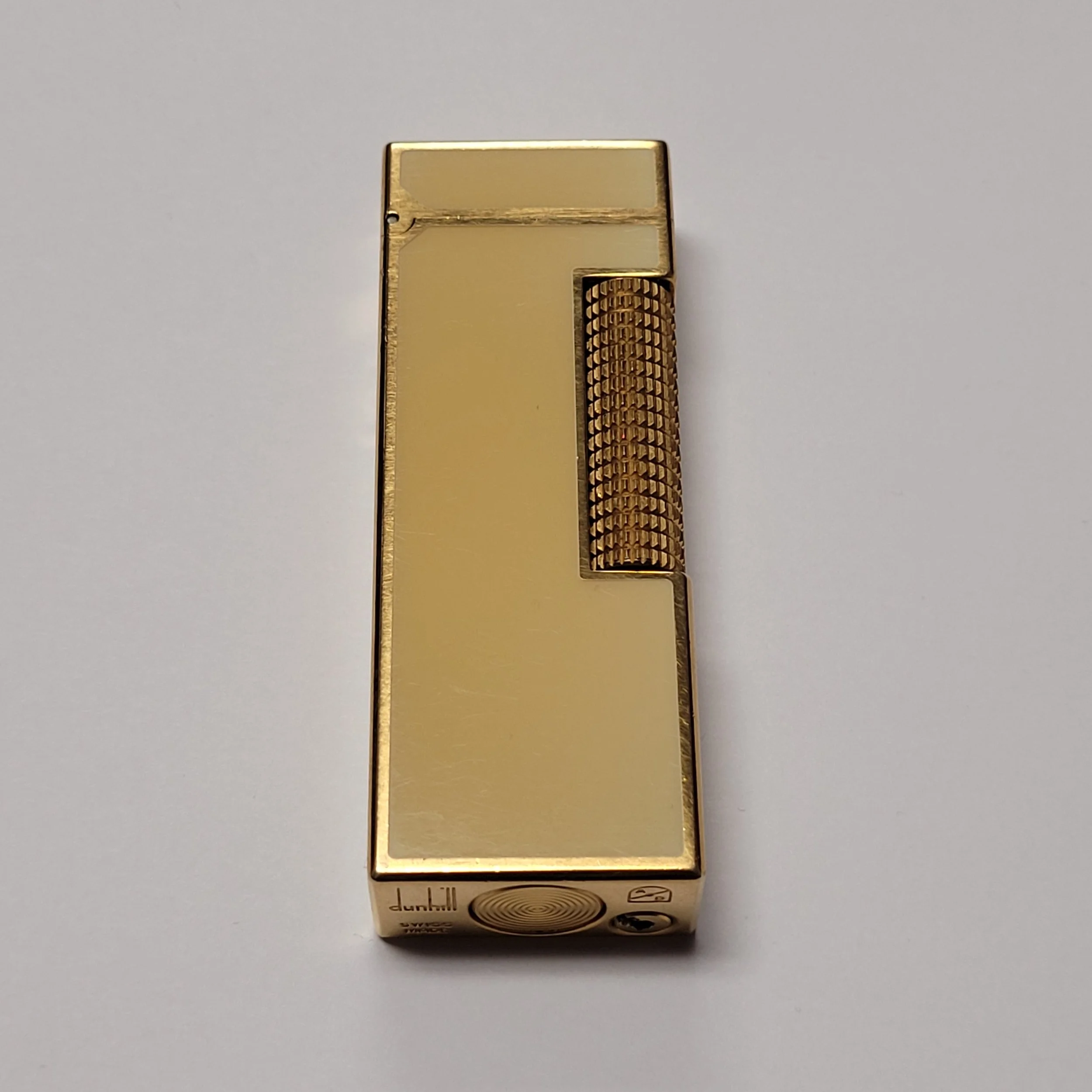 Alfred Dunhill Rollagas Gold Plated Yellow Lacquer