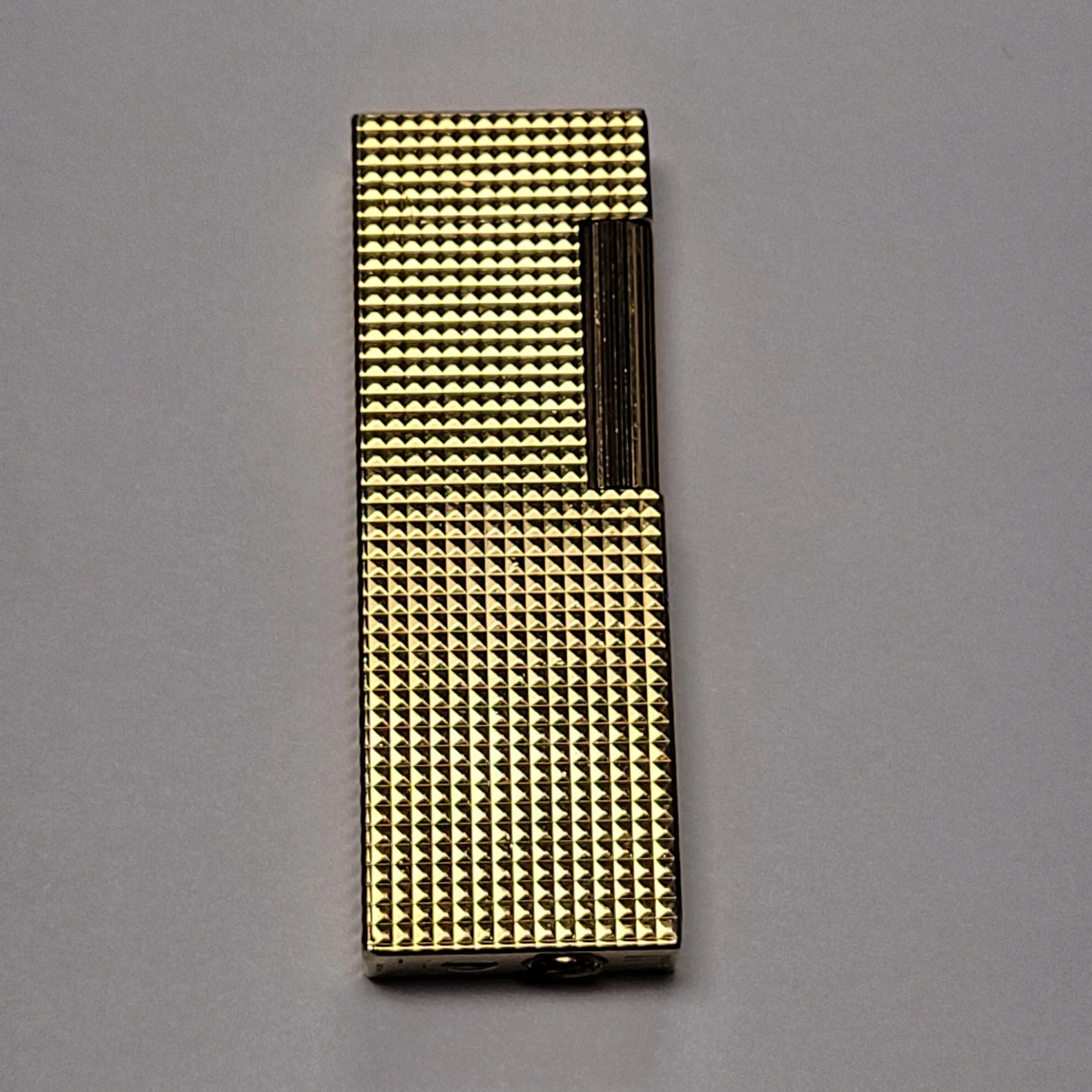 Alfred Dunhill Slimline Gold Plated Hobnail Lighter