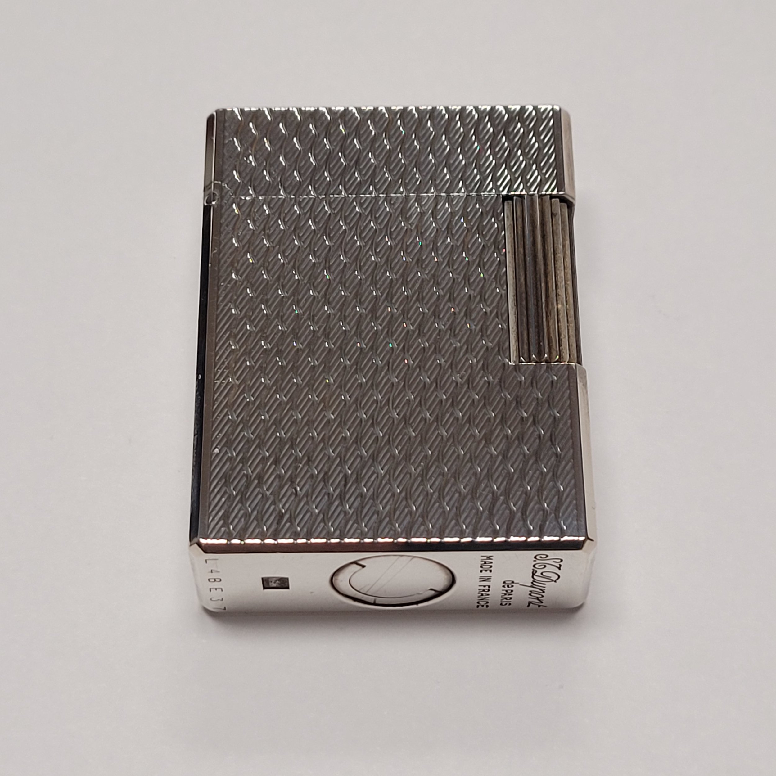 S.T. Dupont Ligne 1 Silver Plated & Wavy Lines Lighter