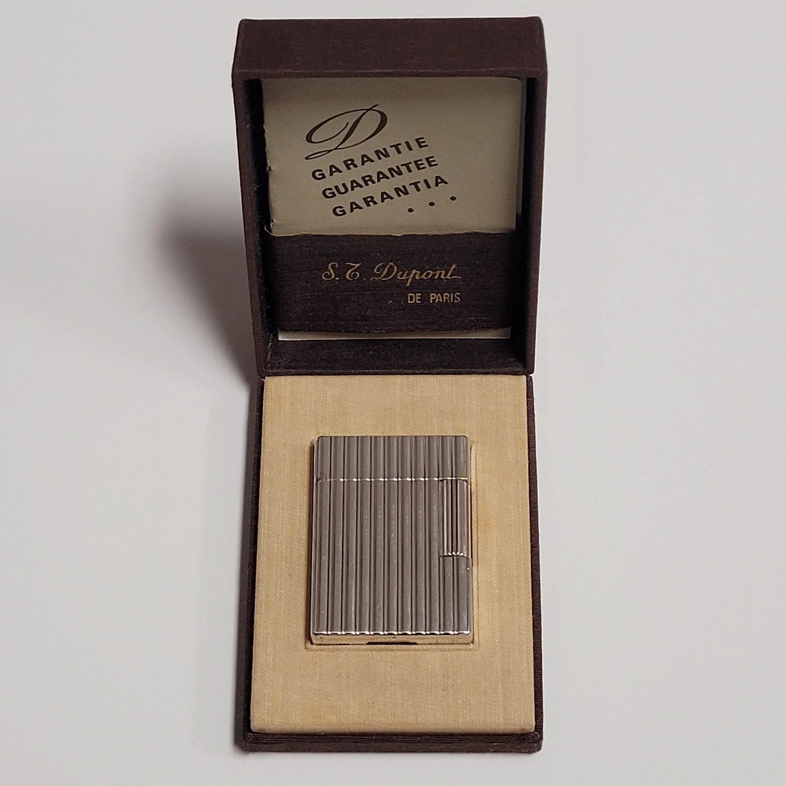 S.T. Dupont Ligne 1 Silver Plated & Columns Lighter