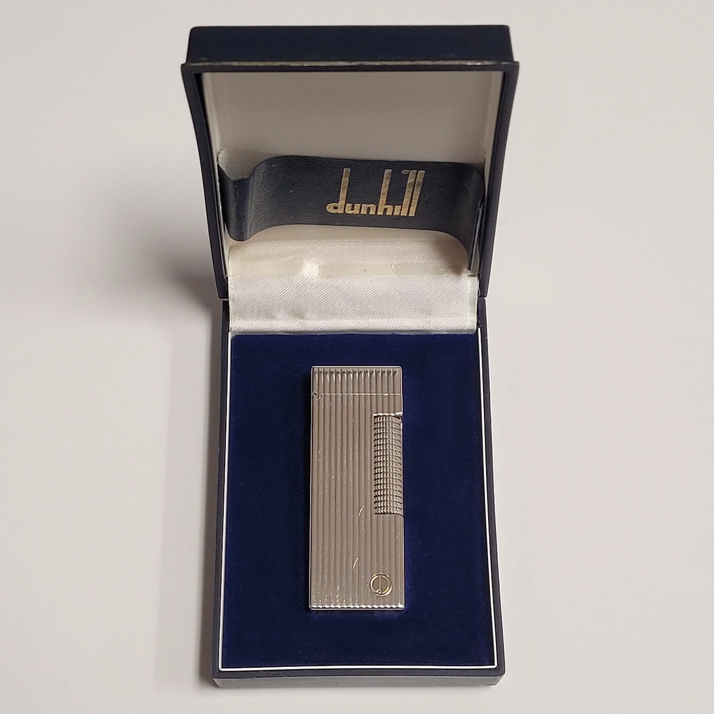 Alfred Dunhill Rollagas Silver Plated & Columns Lighter