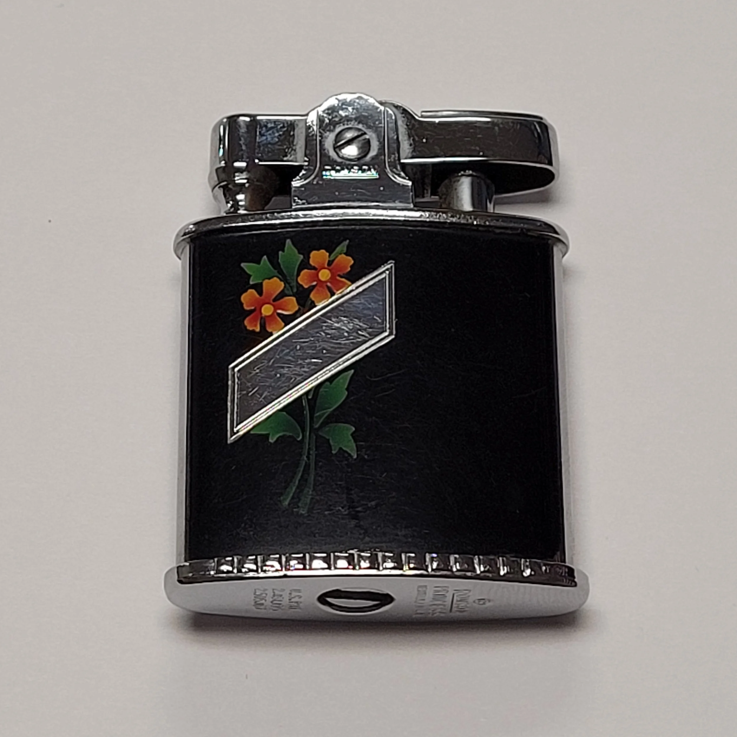 1930s Ronson Princess Floral Enamel Lighter
