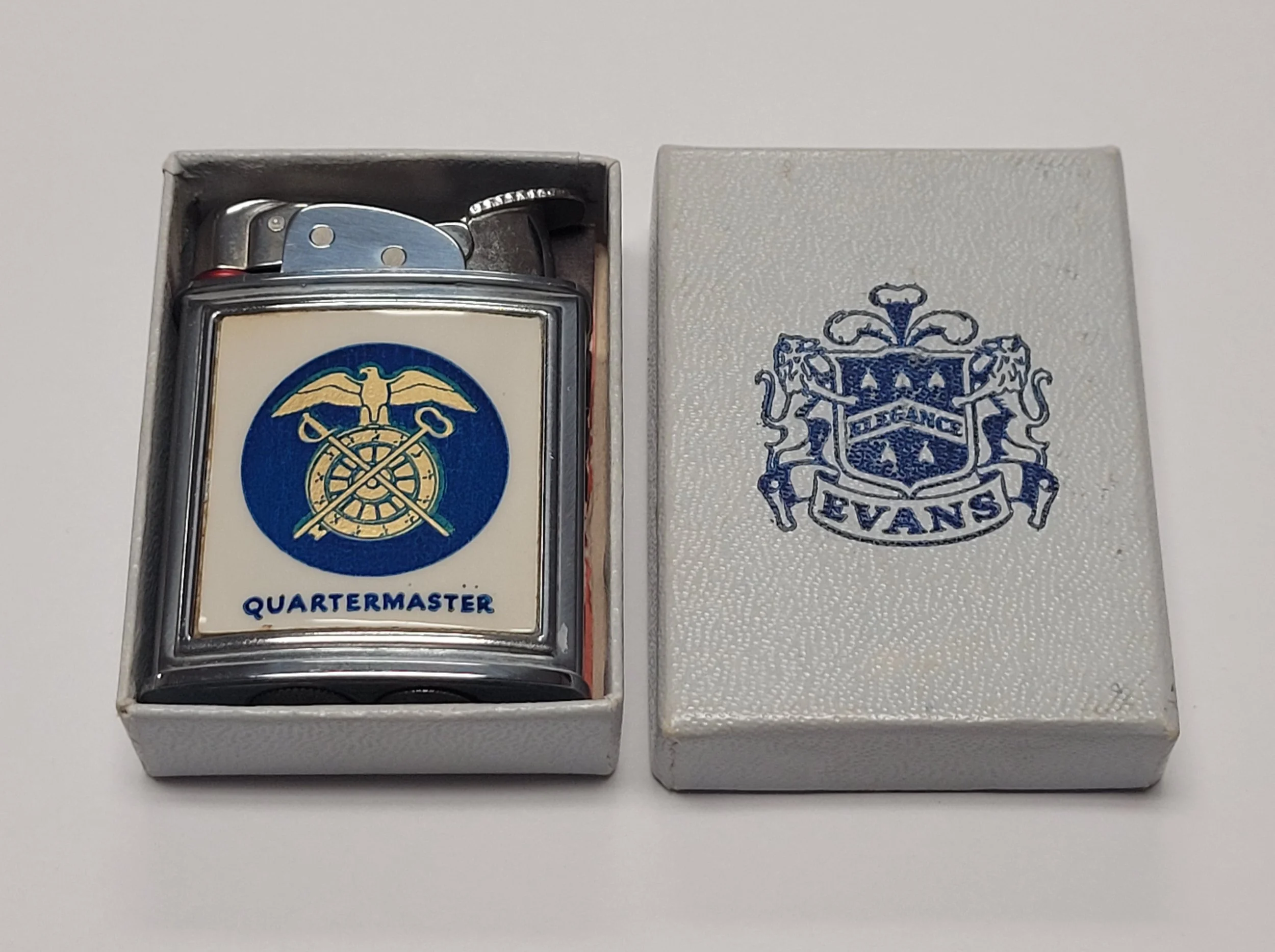 1950s Evans Banner U.S. Army Quartermaster Pocket Lighter