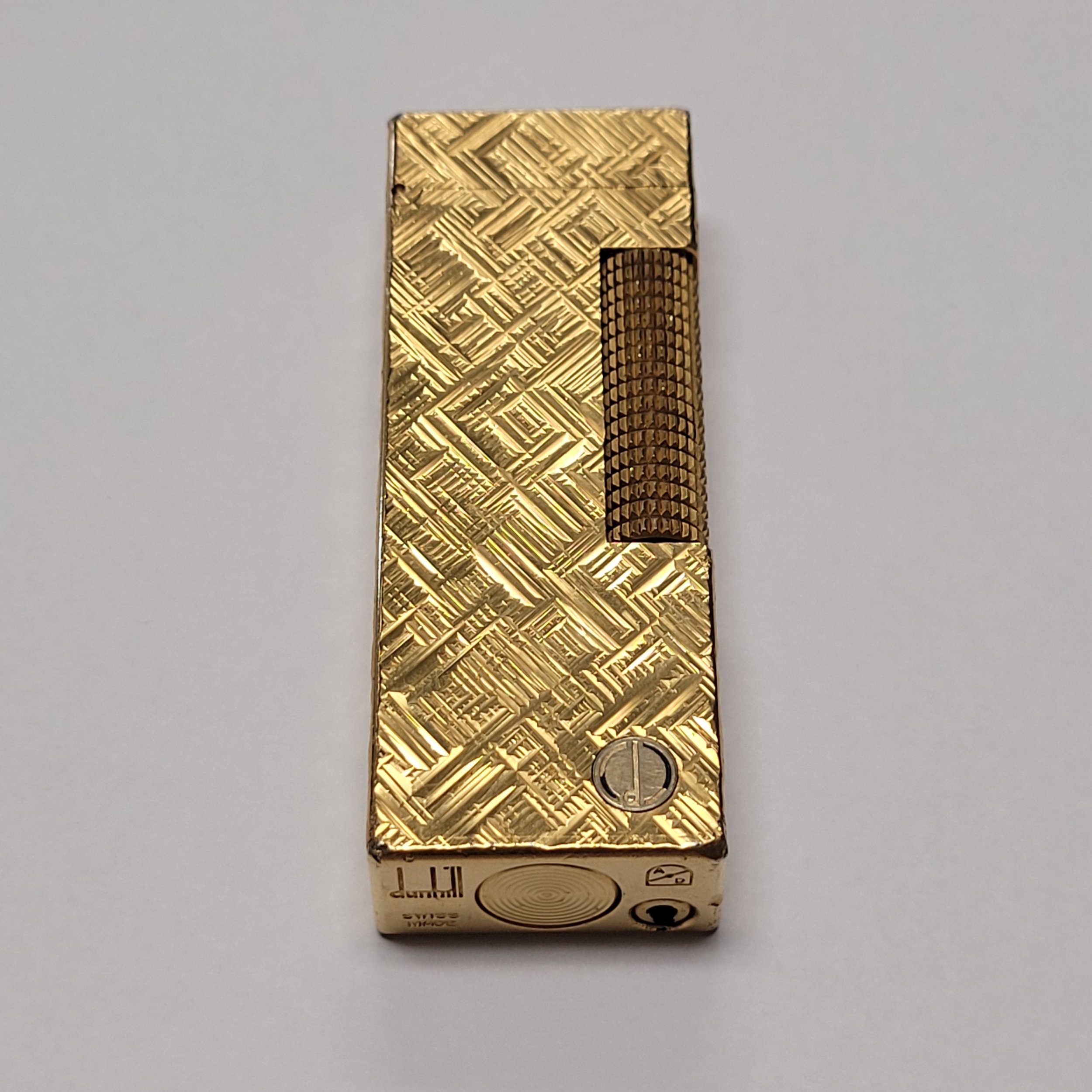 Alfred Dunhill Rollagas Gold Plated & Florentine Lighter