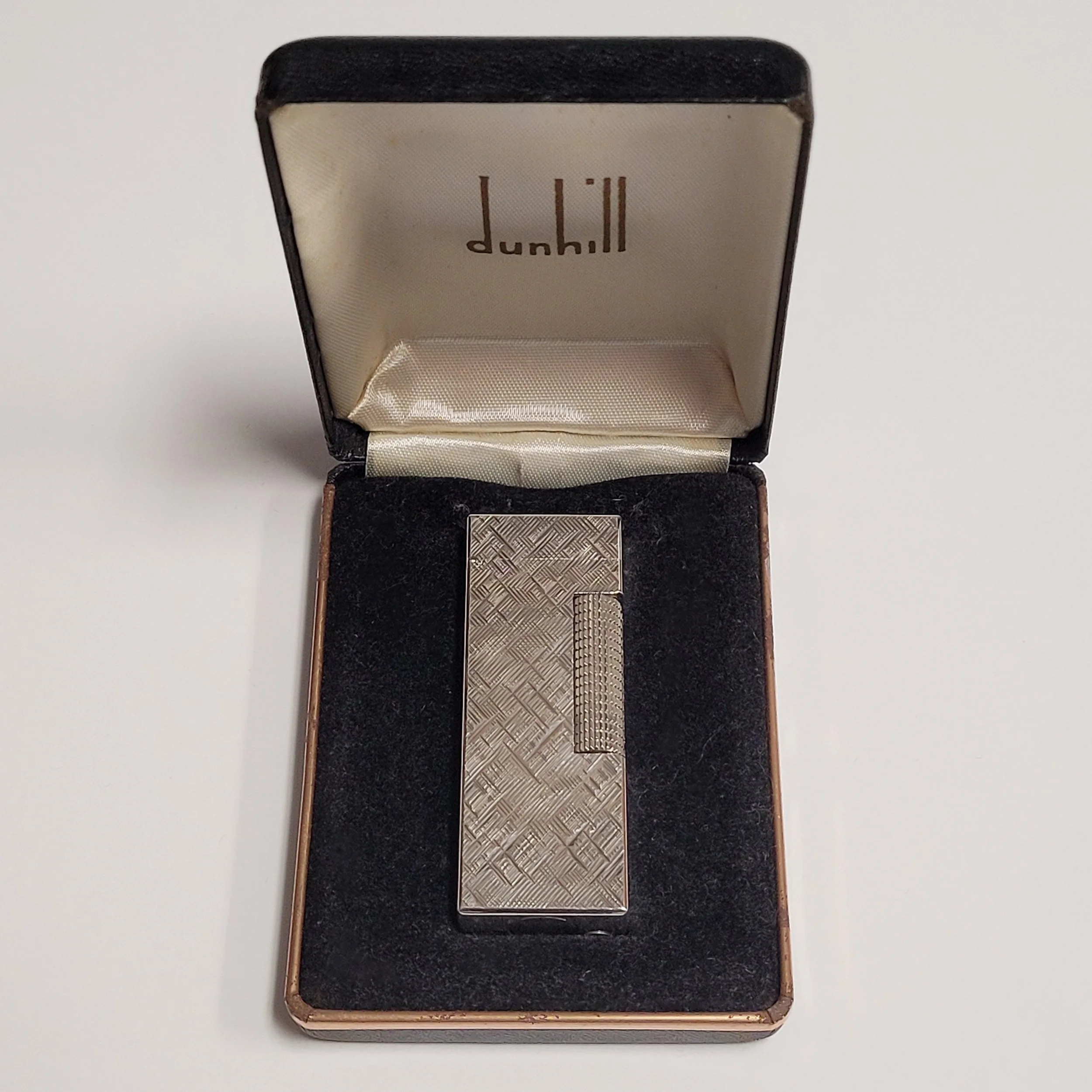 Alfred Dunhill Rollagas Silver Plated & Florentine Lighter